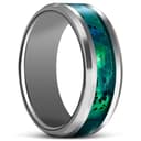 Terra | 8 mm Silver-Tone Tungsten Carbide & Mother-of-Pearl Ring Terra | 8 mm Silver-Tone Tungsten Carbide & Mother-of-Pearl Ring