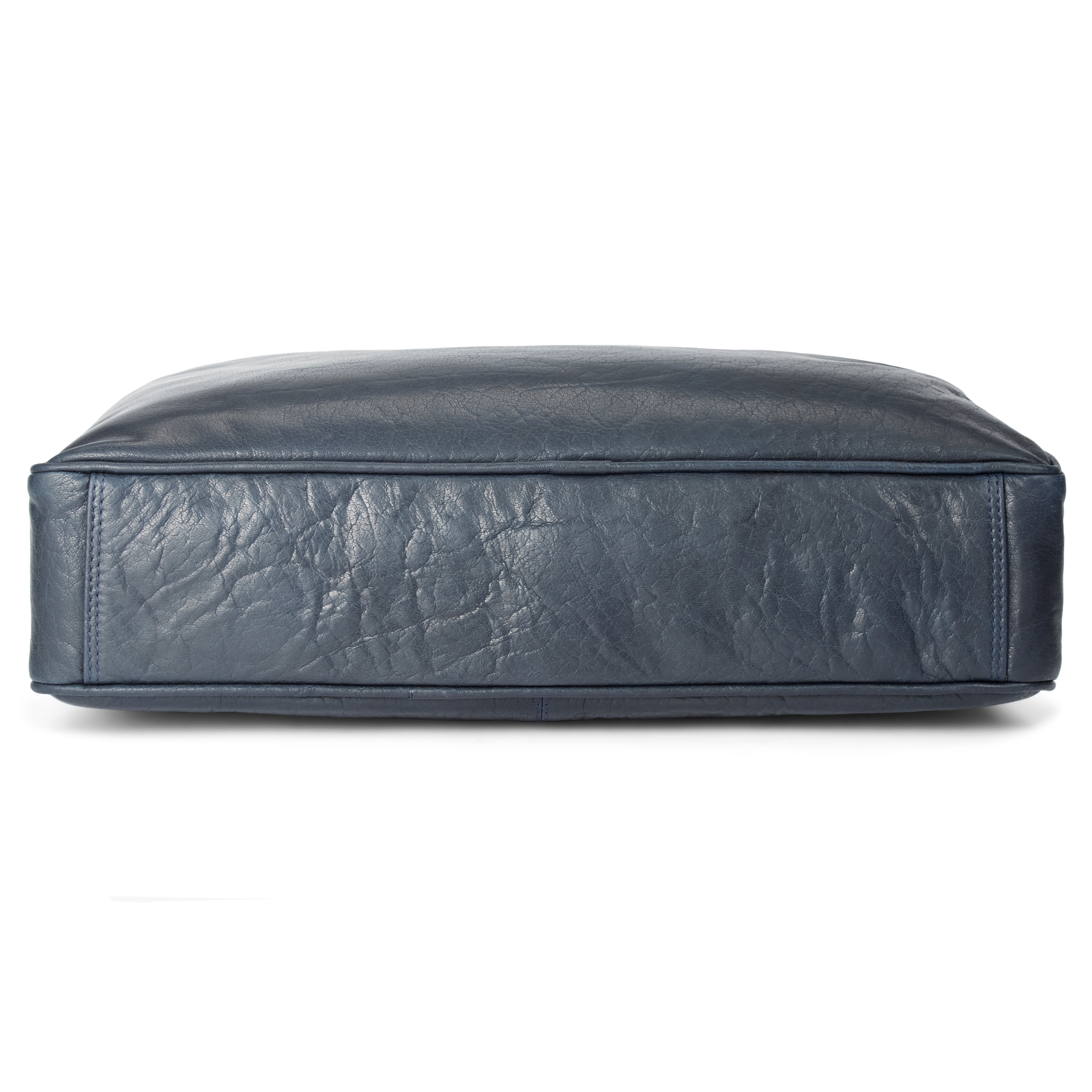 Montreal Marineblå Skinnveske med Dobbel Glidelås - 6