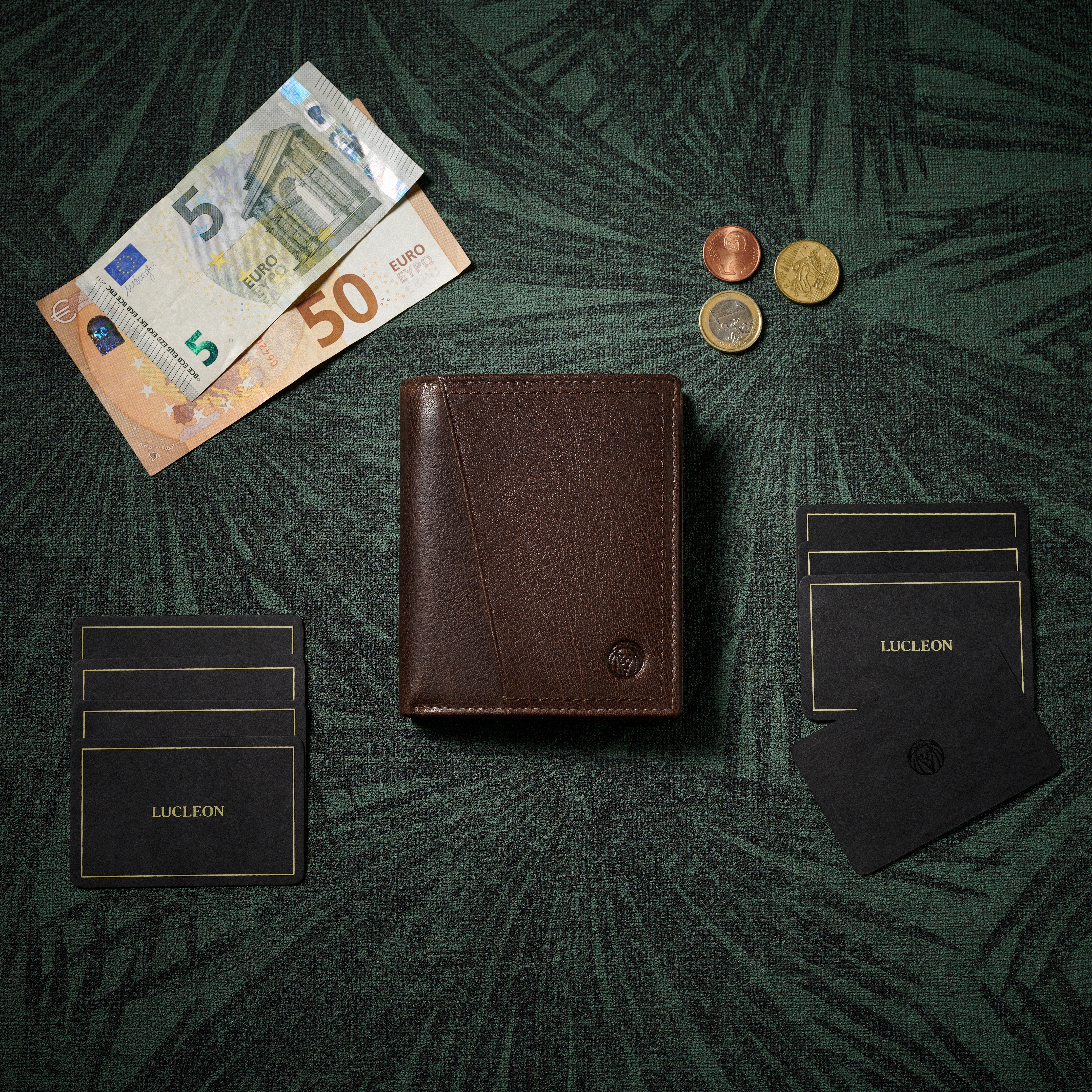 Brun Rustik Montreal RFID-Læderpung - 6