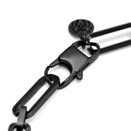 Carter Amager Gunmetal Cable Chain Necklace with Lock Pendant - 3 - gallery