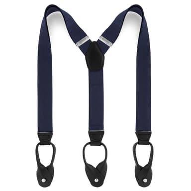 Wide Deep Blue Split Button Braces Wide Deep Blue Split Button Braces