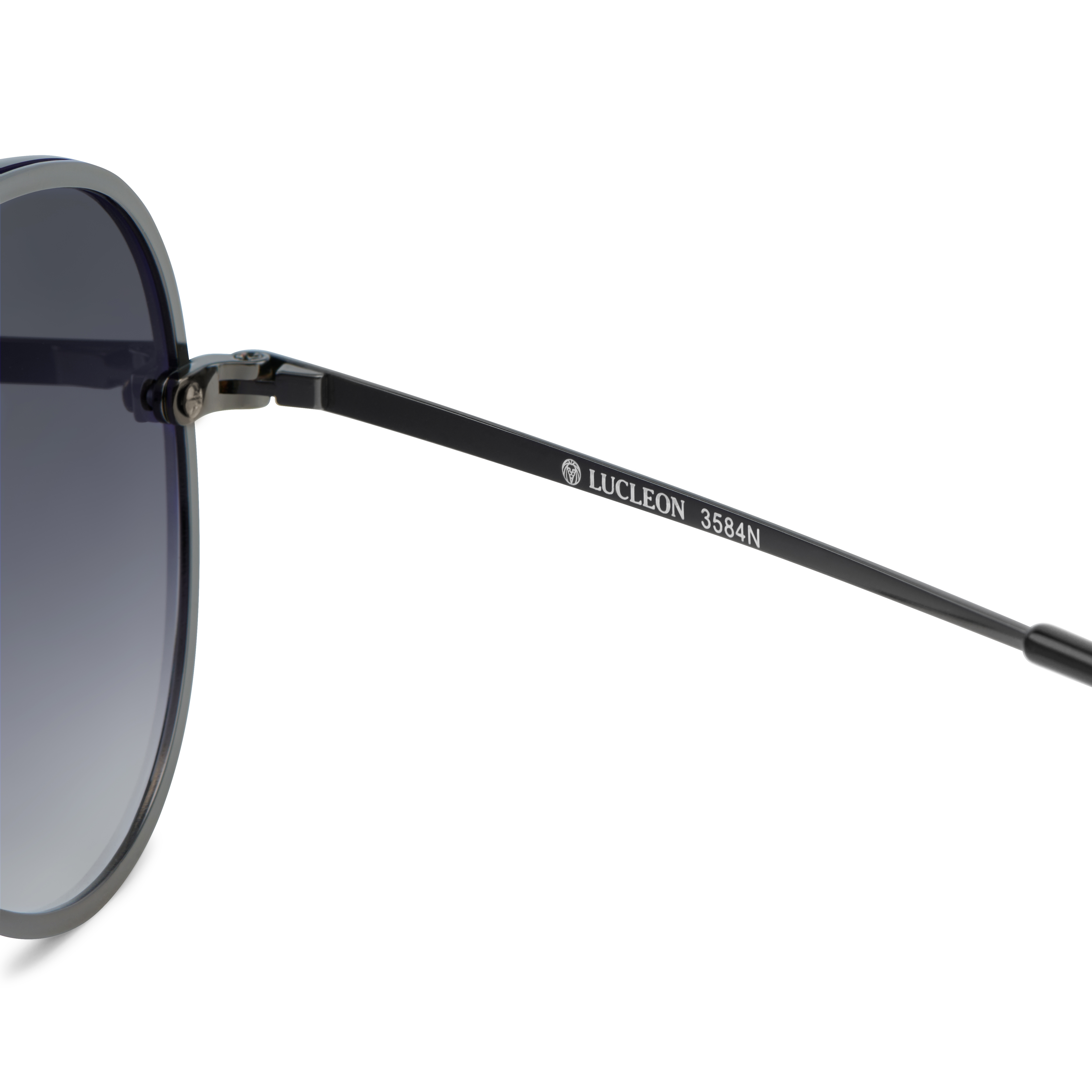 Occasus | Gafas de sol de aviador con un degradado en gris metalizado - 8
