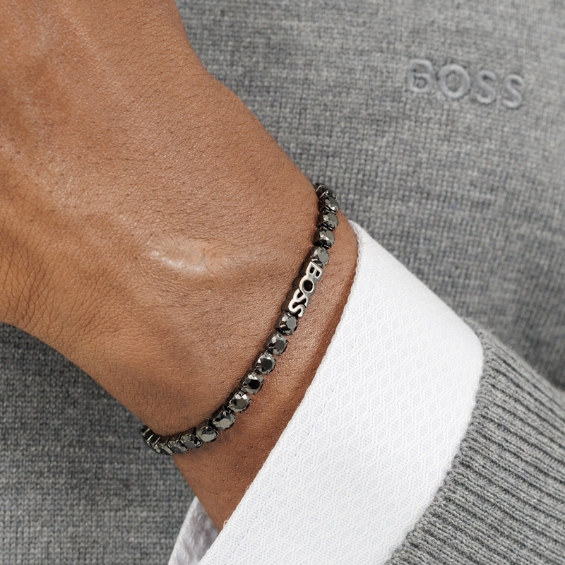 Brățară BOSS Kassy Glow neagră - 3