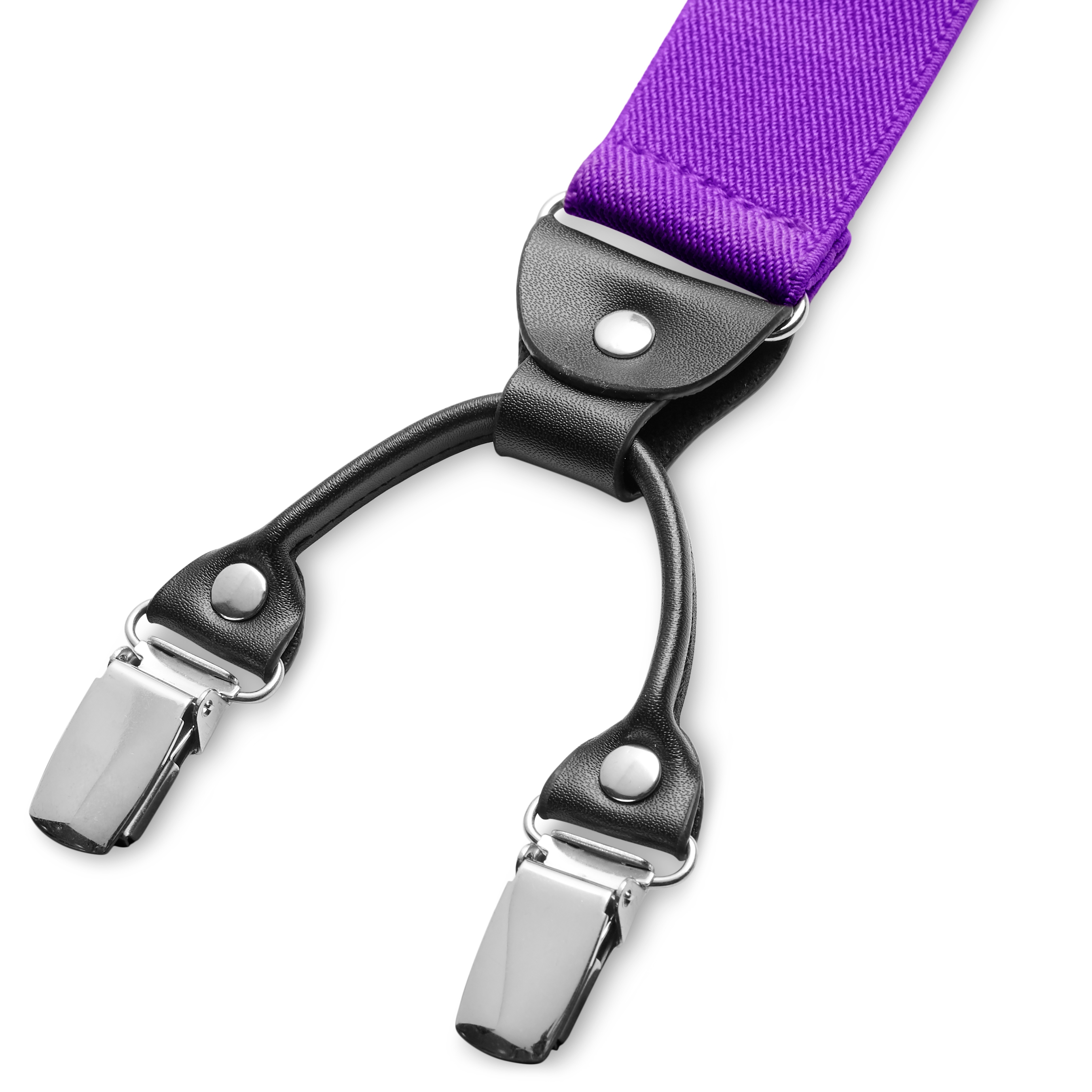Wide Purple Clip-On Braces - 3