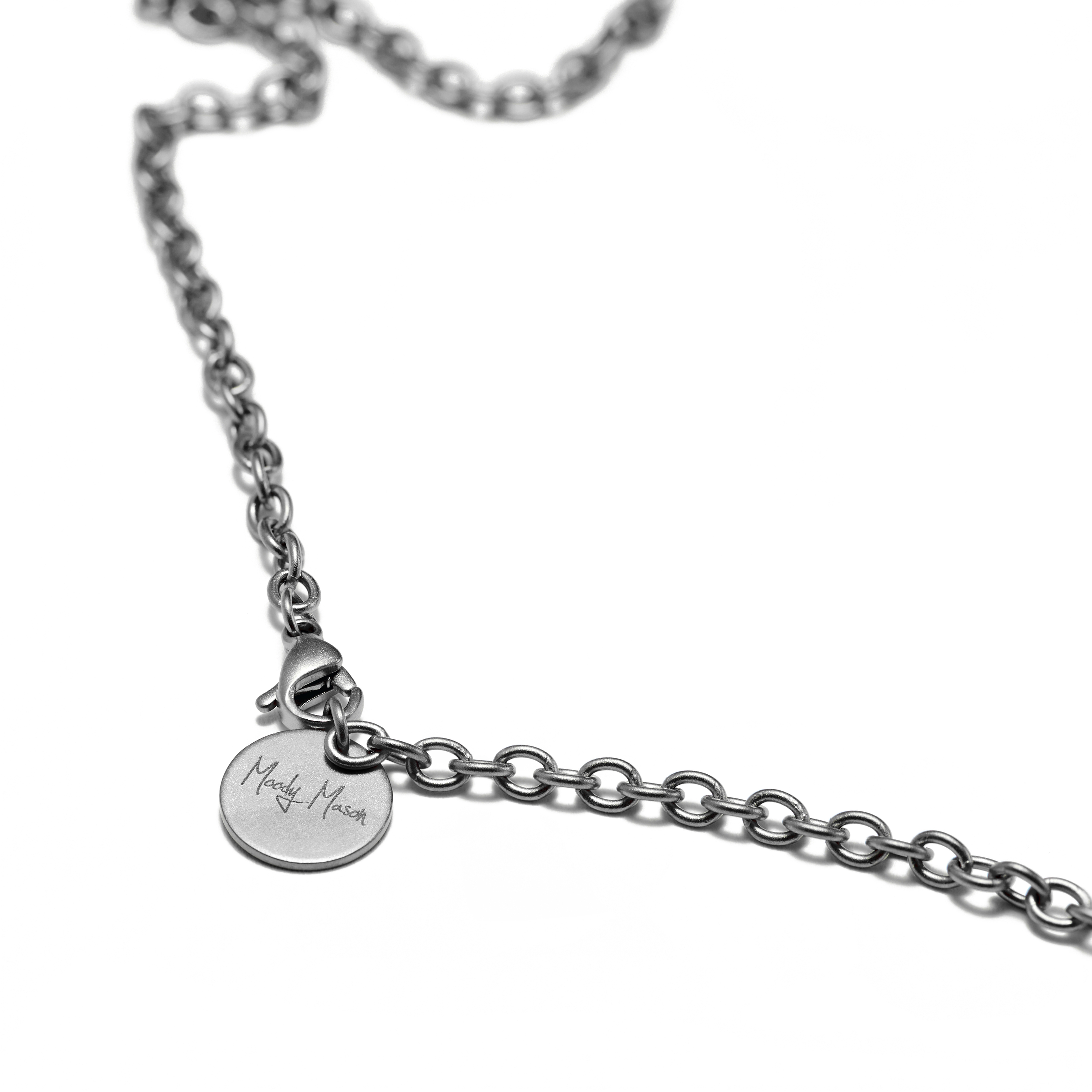 Collier Jax en acier à pendentif tête de loup - 4