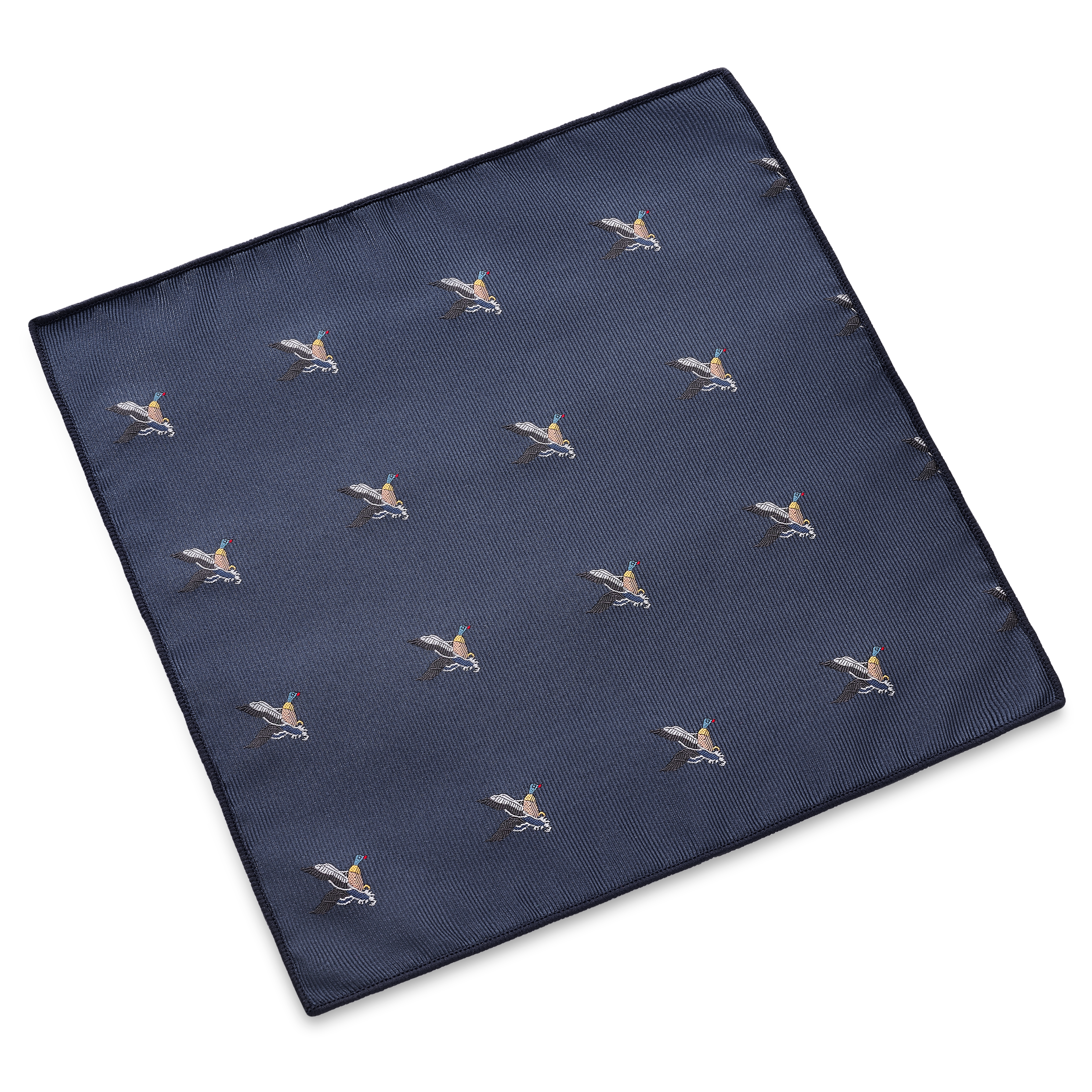 Zoikos | Navy Duck Pocket Square - 2