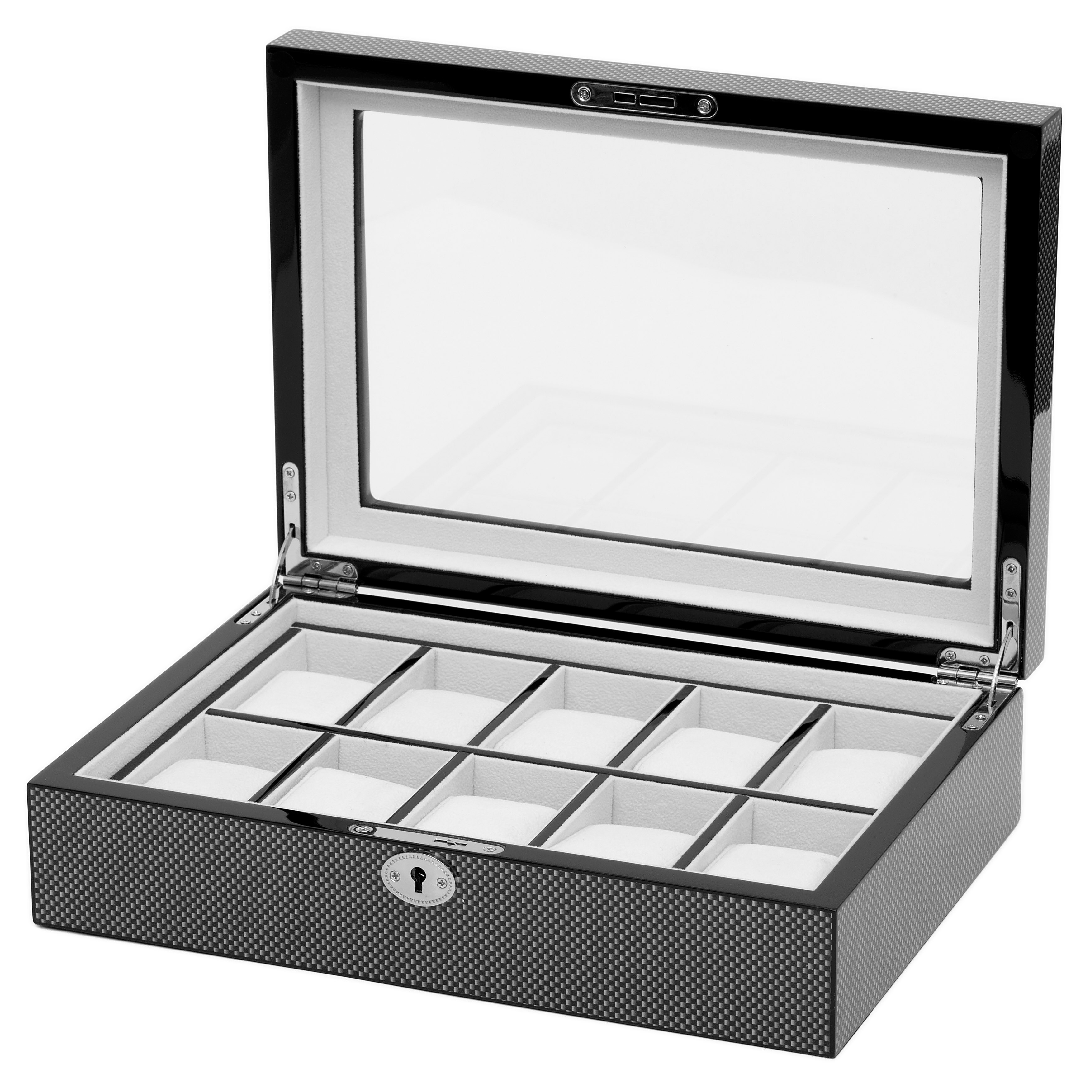 Klassische Karierte Uhrenbox - 10 Uhren - 2