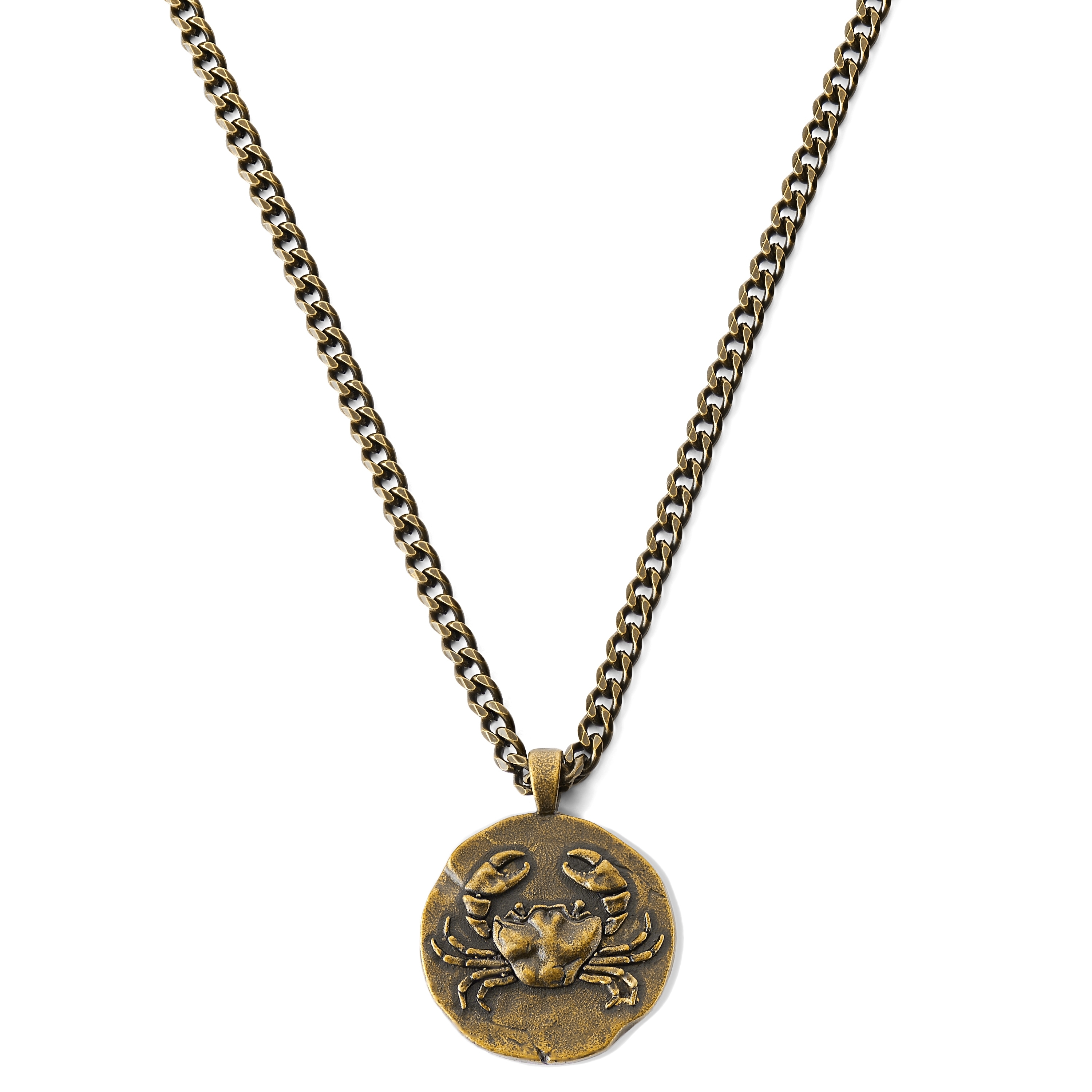 Cancer Zodiac Necklace In Yellow Gold - Eliza Wills Jewellery