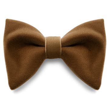 Kleos | Papillon droopy pre-annodato in velluto marrone Kleos | Papillon droopy pre-annodato in velluto marrone