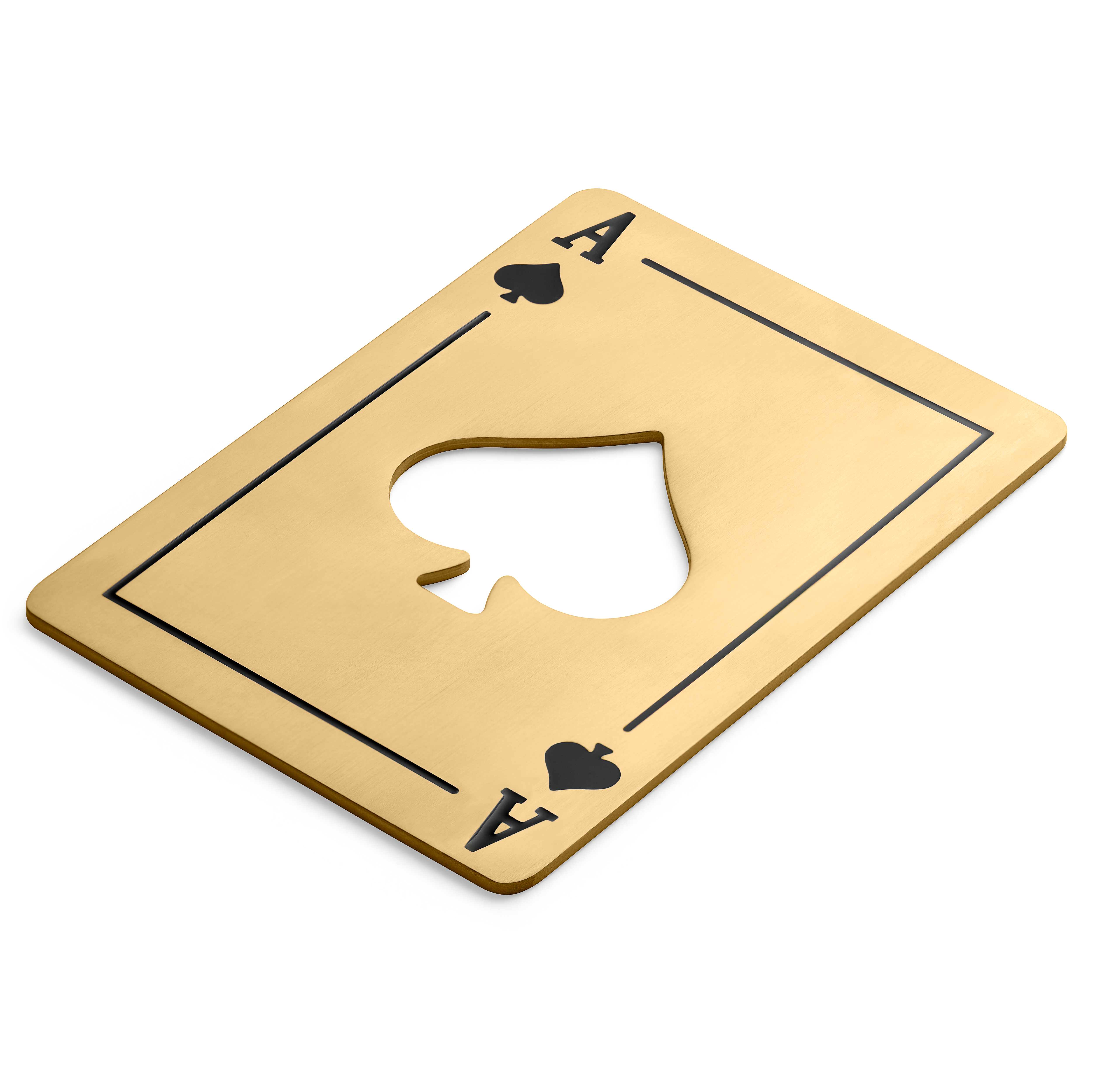 Ace | Goldfarbener Pik-Ass-Flaschenöffner - 5