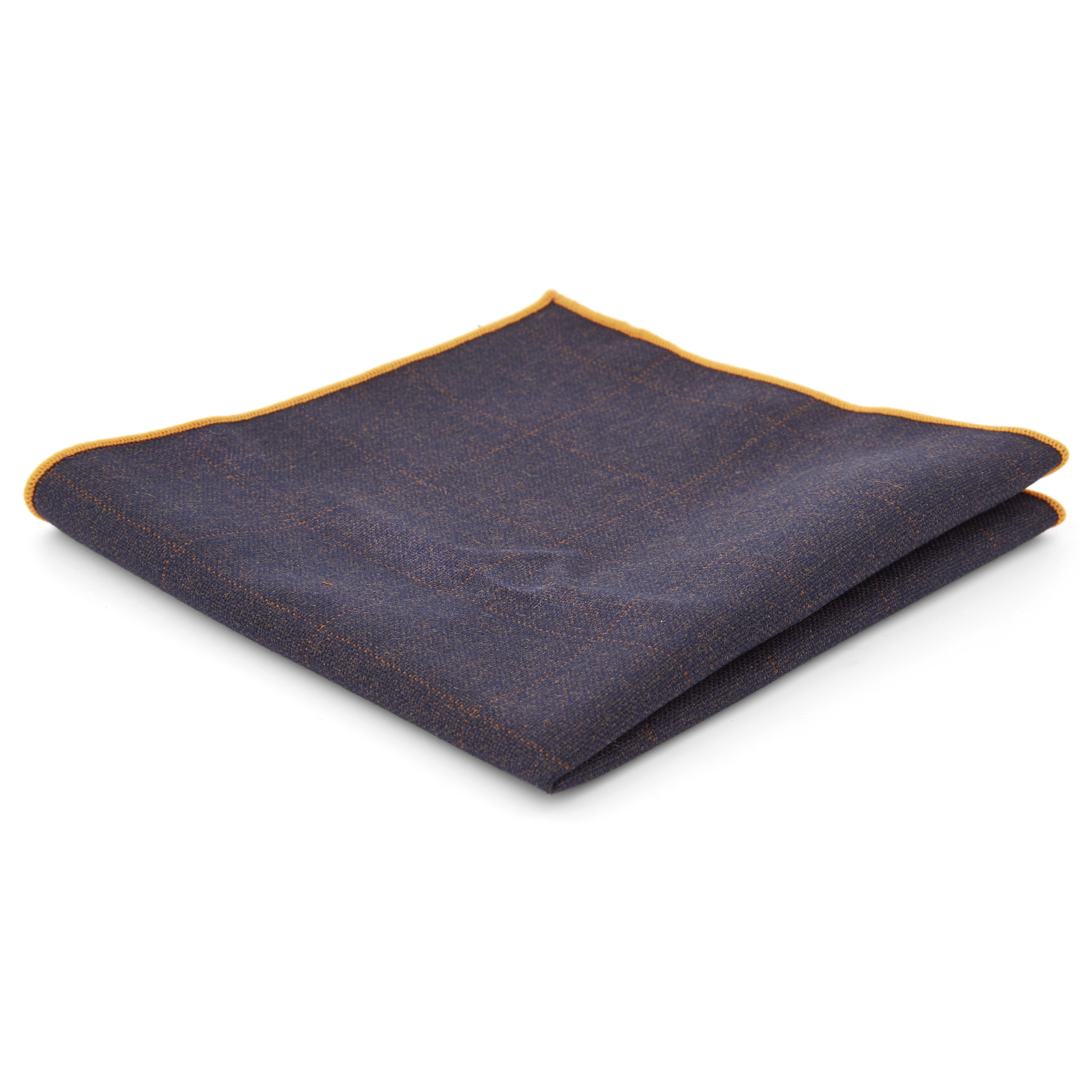 Indigoblå Ternet Lommeklud - 1