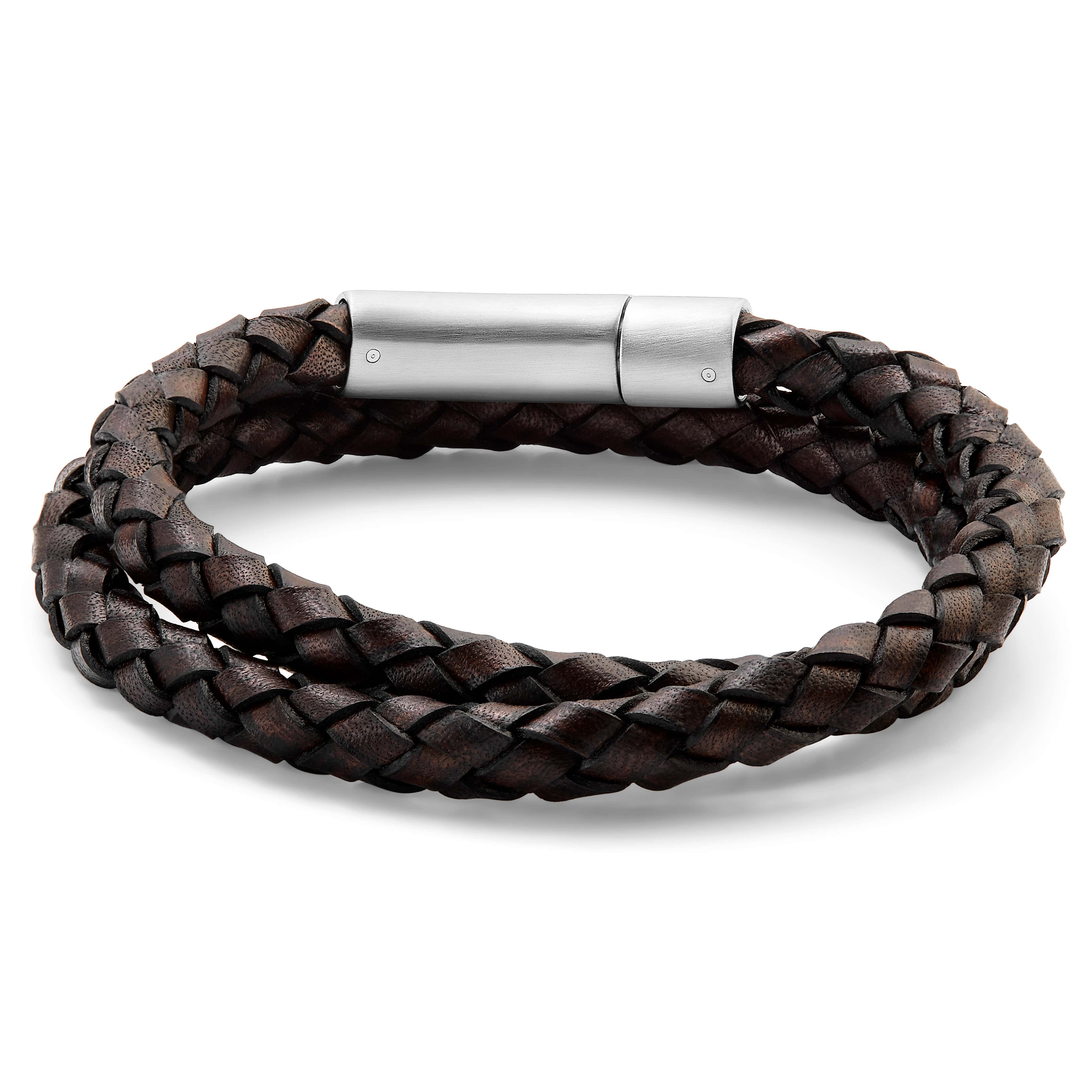 Collins 6 mm Brown Leather Wrap Around Bracelet - 5 - gallery