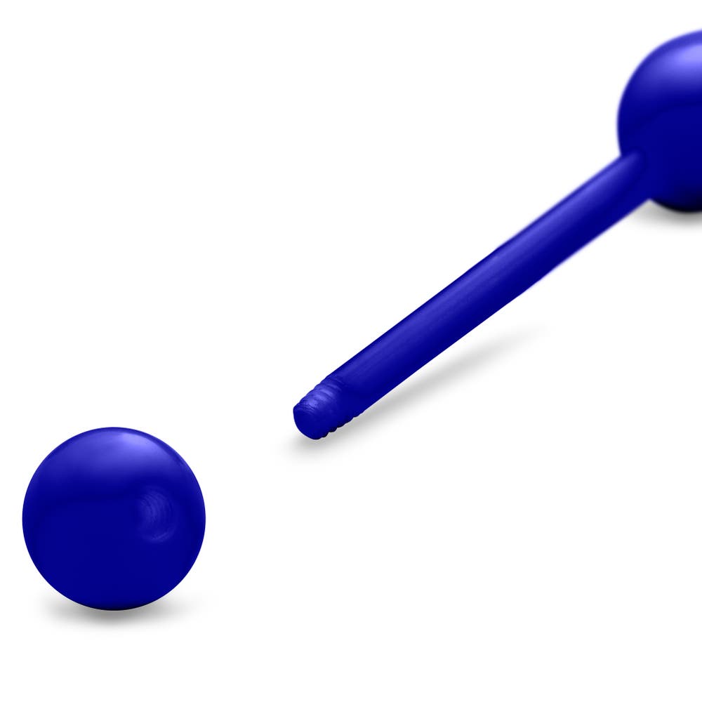 hover: 16 mm Flexible Blue Acrylic Barbell hover: 16 mm Flexible Blue Acrylic Barbell