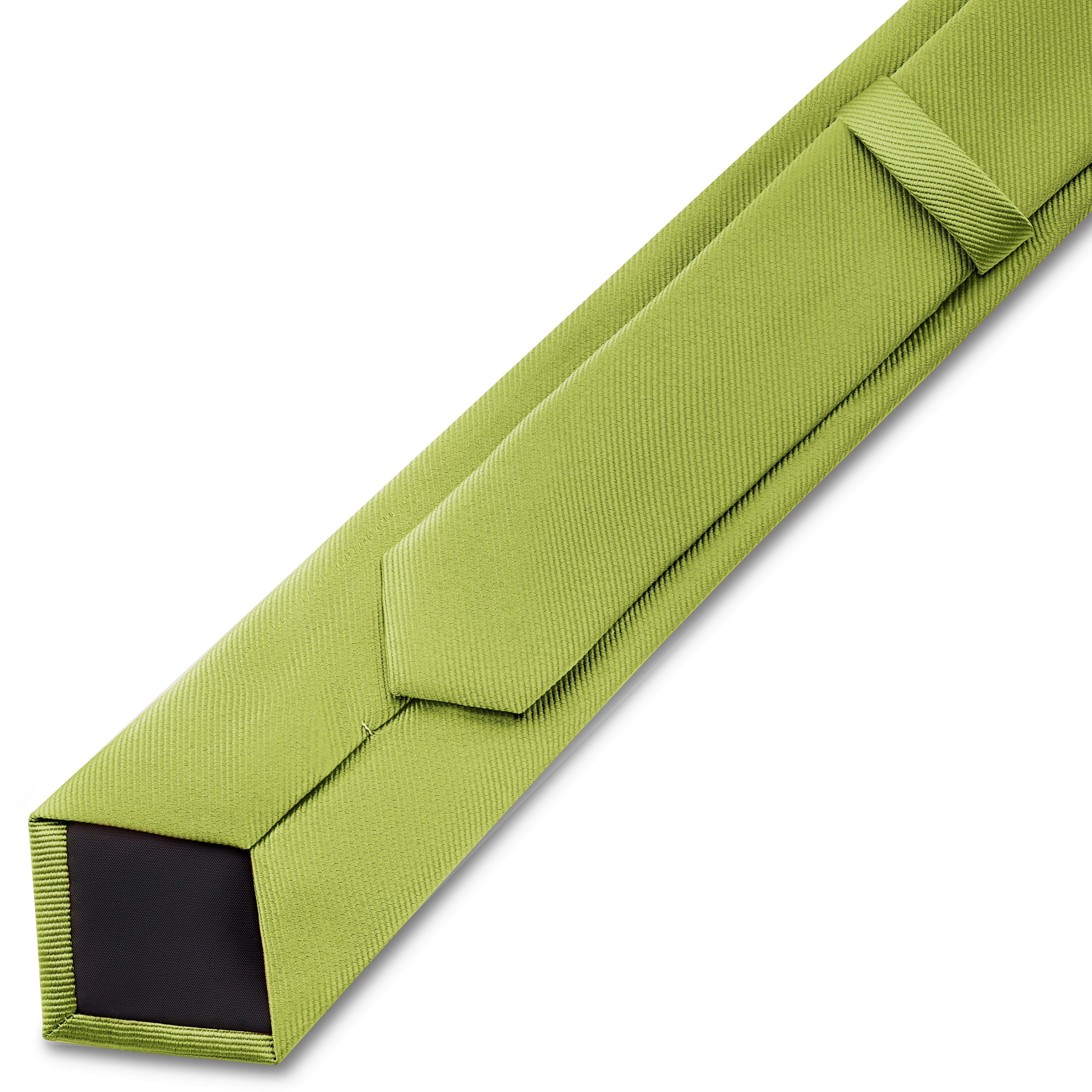 Cravatta da 8 cm verde mare con motivo gros-grain - 2