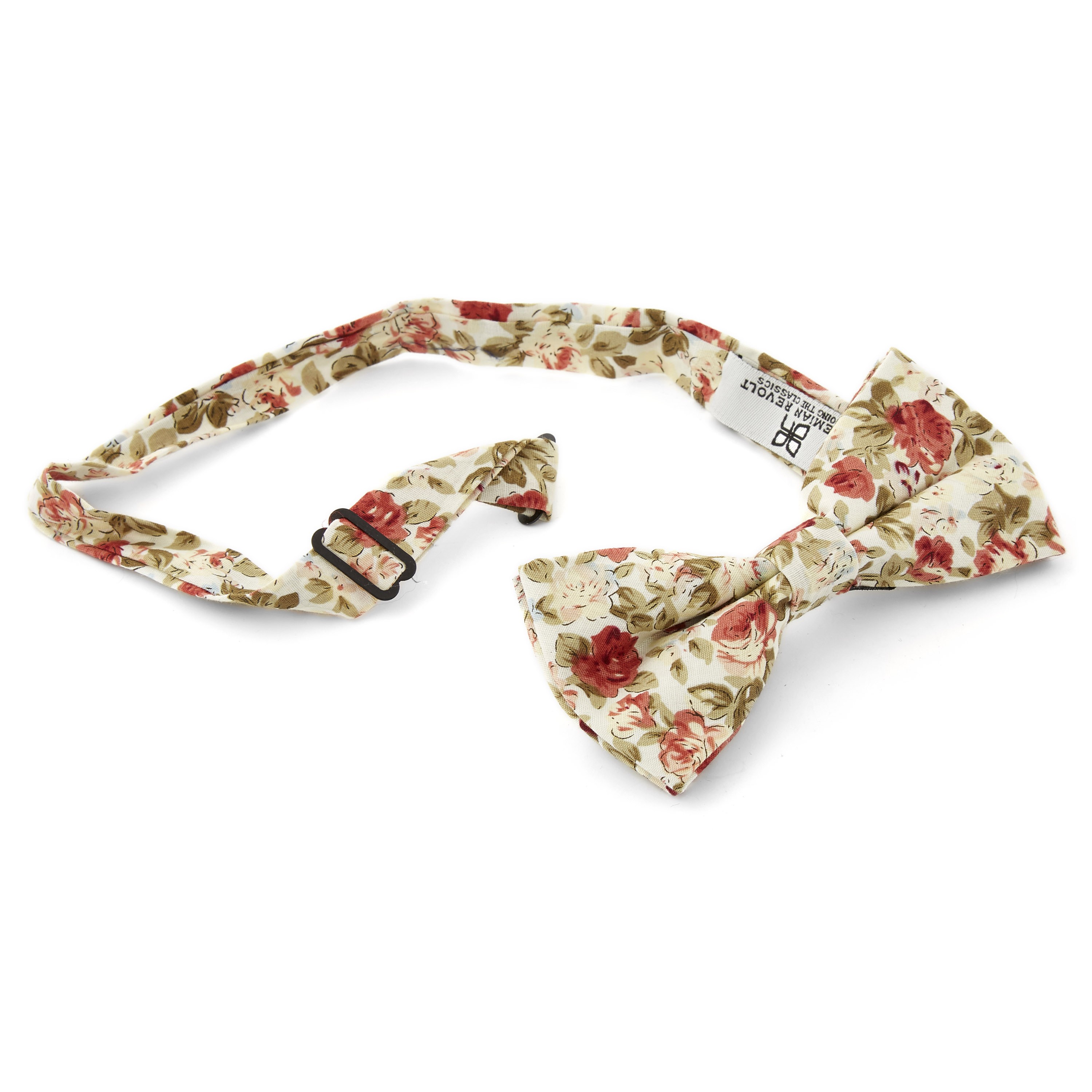 Crèmekleurige Bloemen Vlinderdas - 2