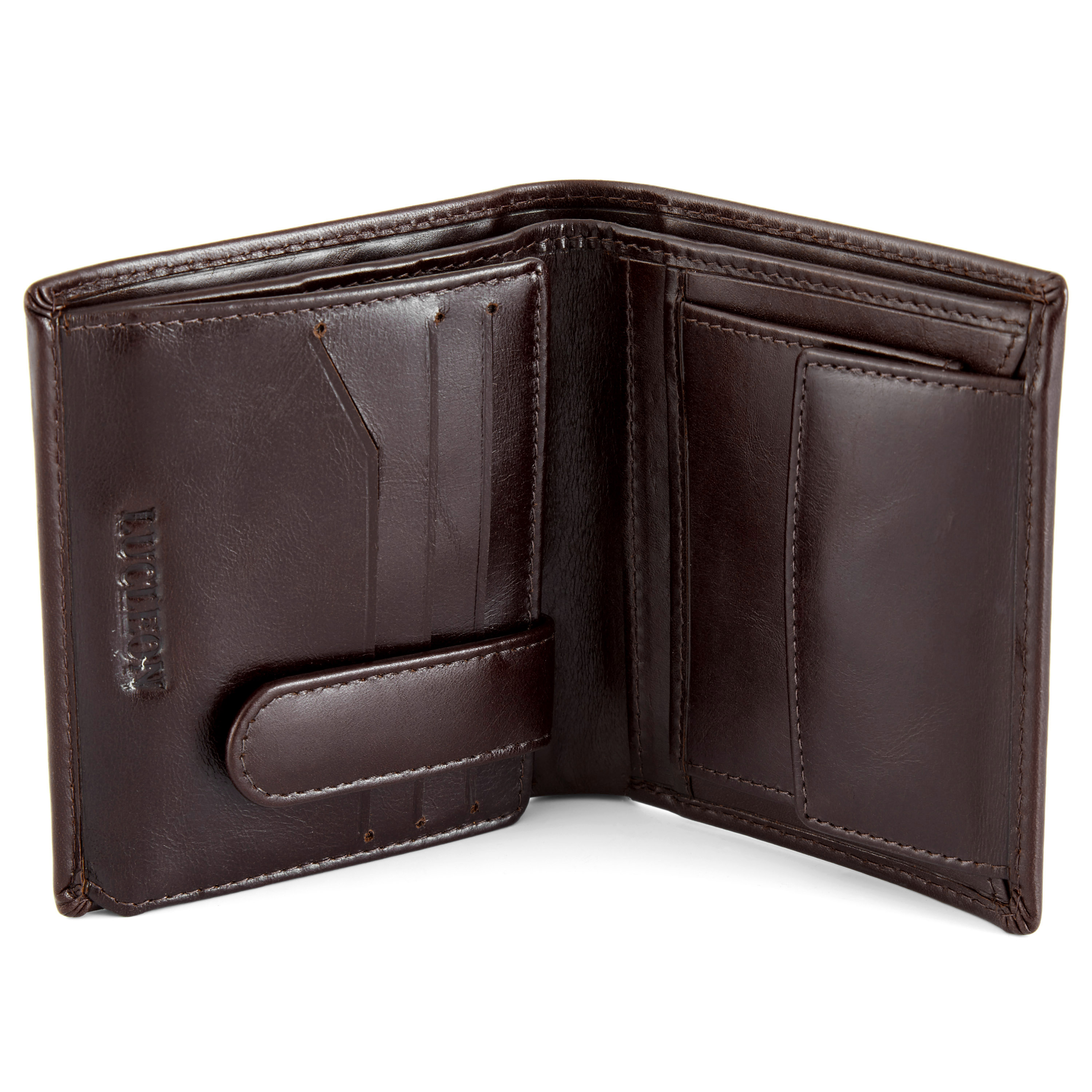 Landscape Dark Brown Jasper Leather Wallet - 2