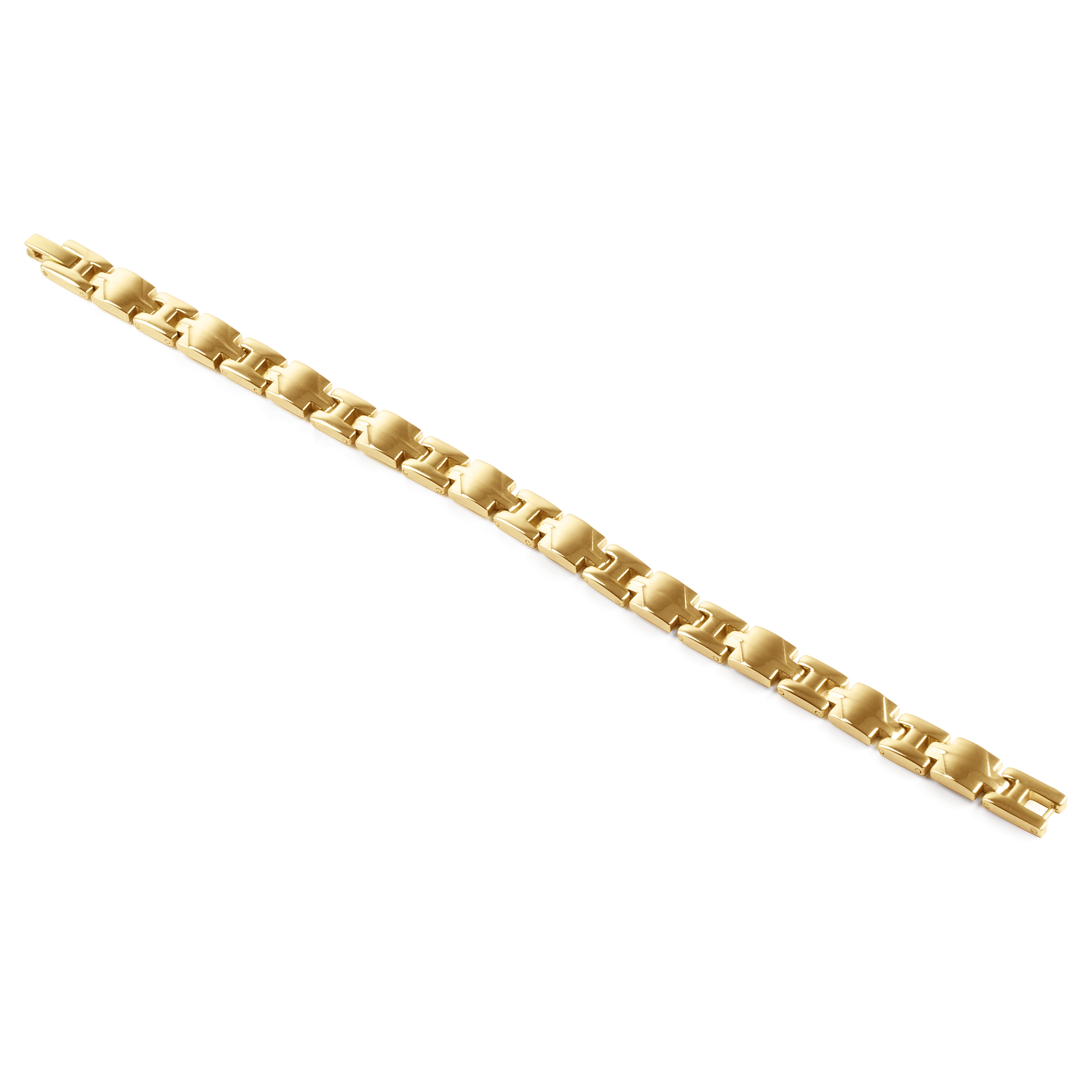 Gold-Tone Titanium Link Chain Bracelet - 2