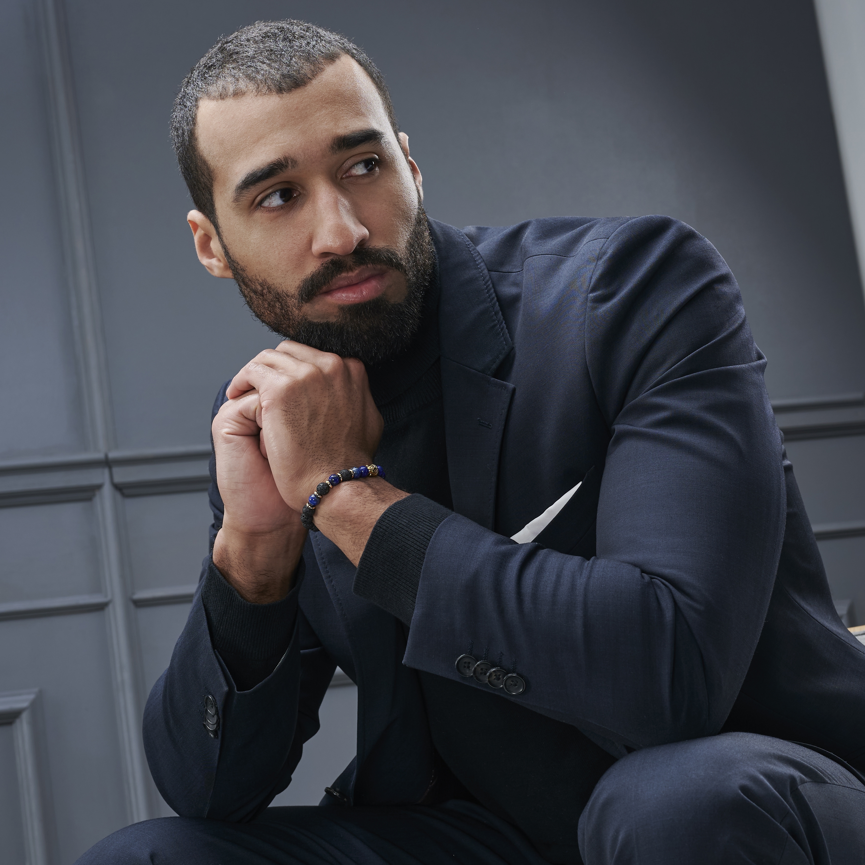 Синя гривна Homage to Buddha - 5