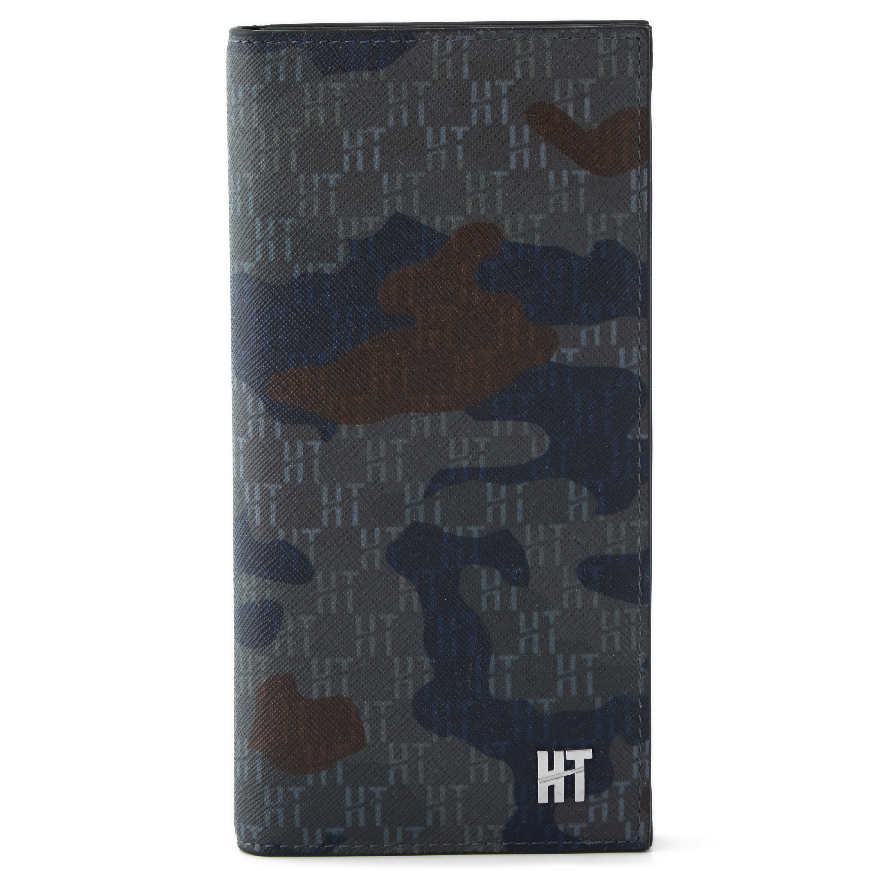 Duży czarnoniebieski portfel we wzór moro - 6