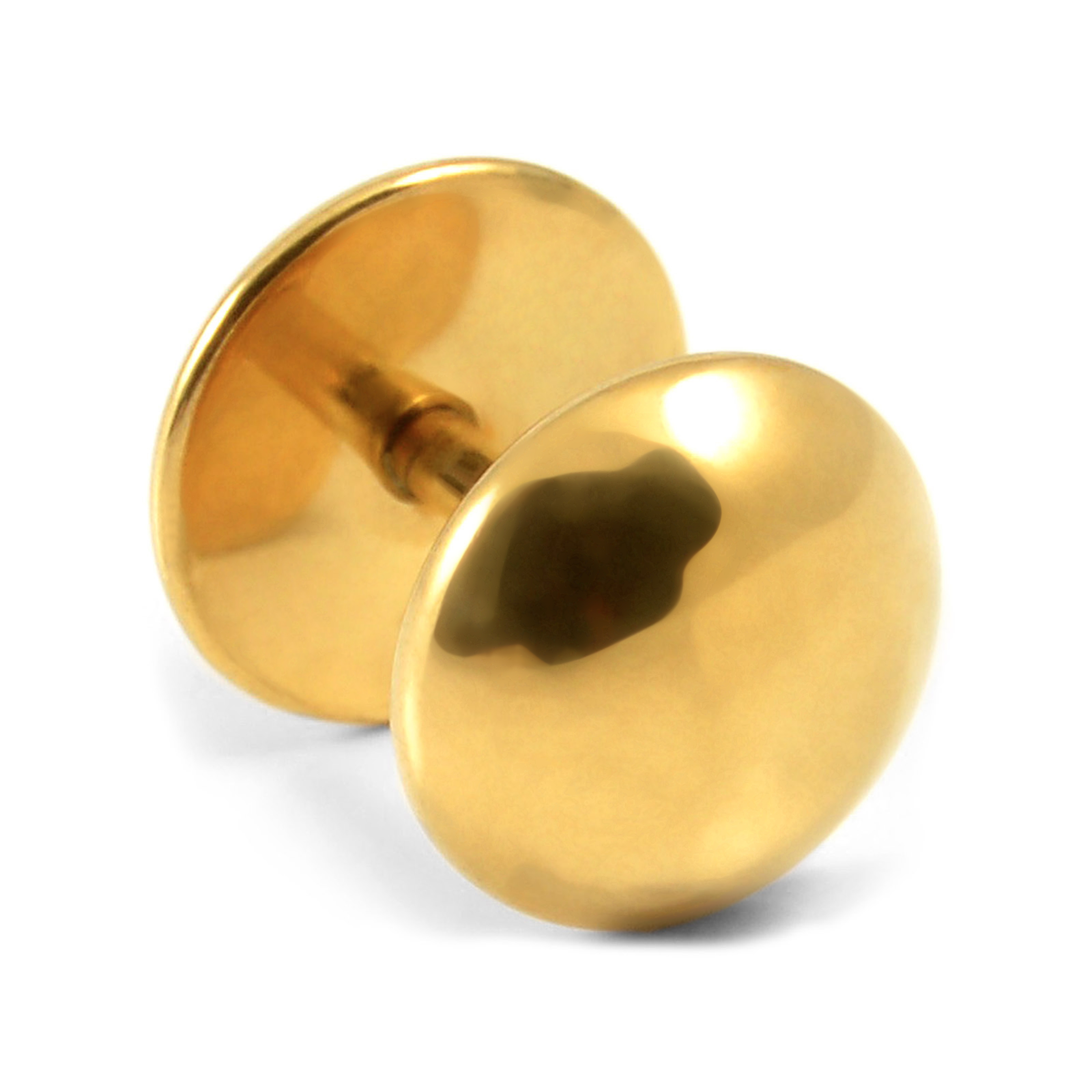 Sentio | 1/3" (8 mm) Round Gold-Tone Stud Earring - 3
