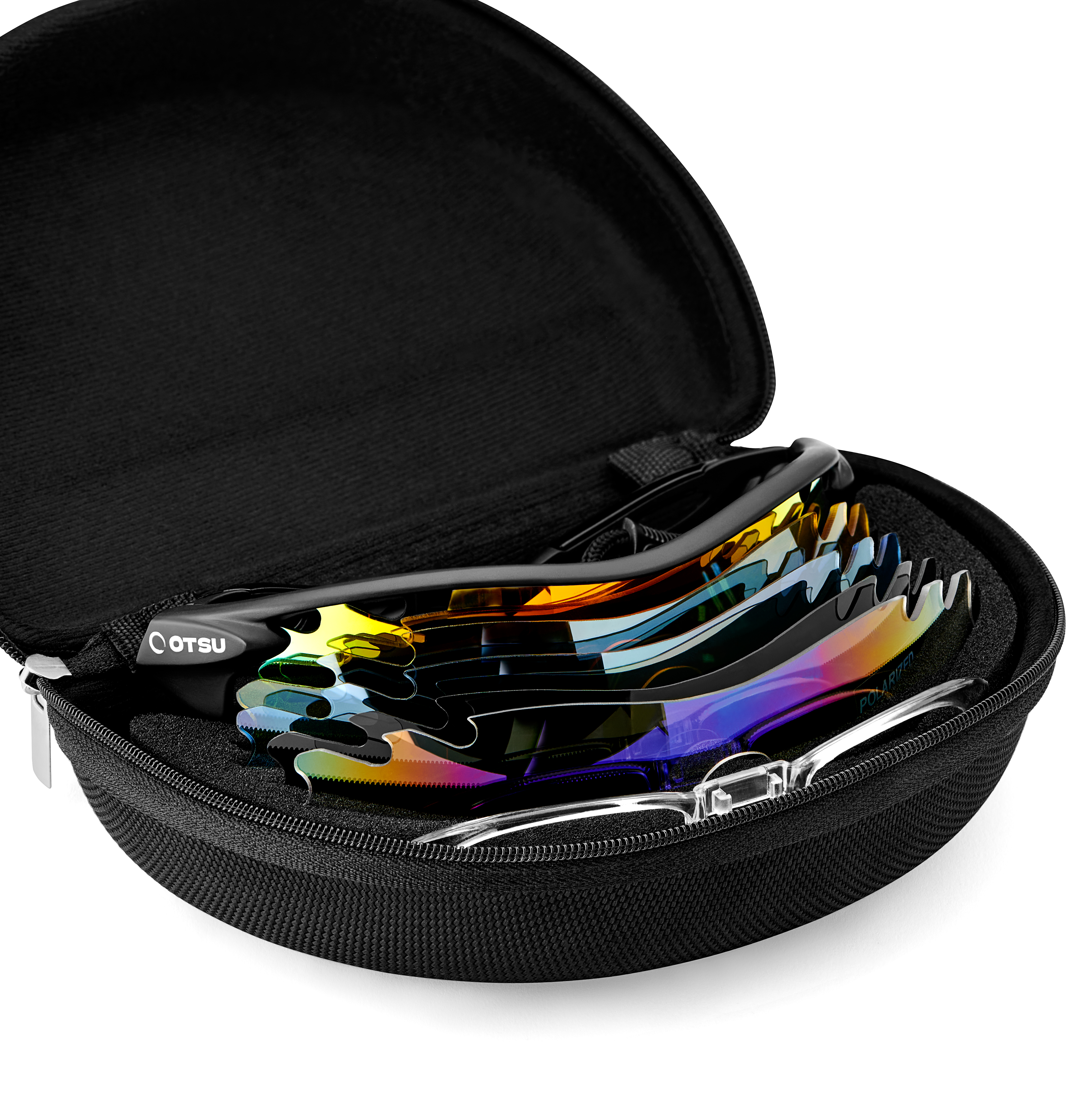 Black Interchangeable Lens Sports Sunglasses - 13