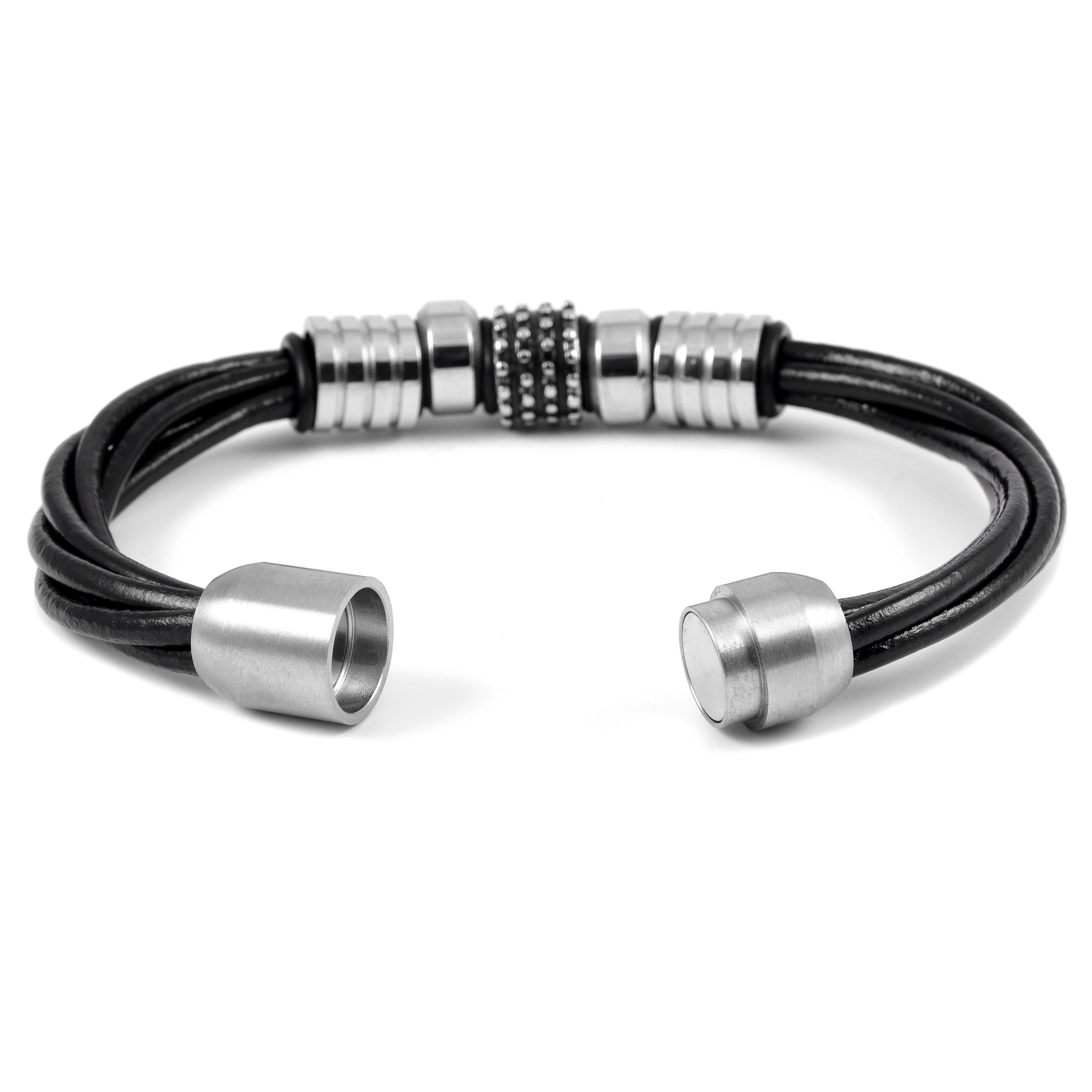 Black Twist Læderarmbånd - 4