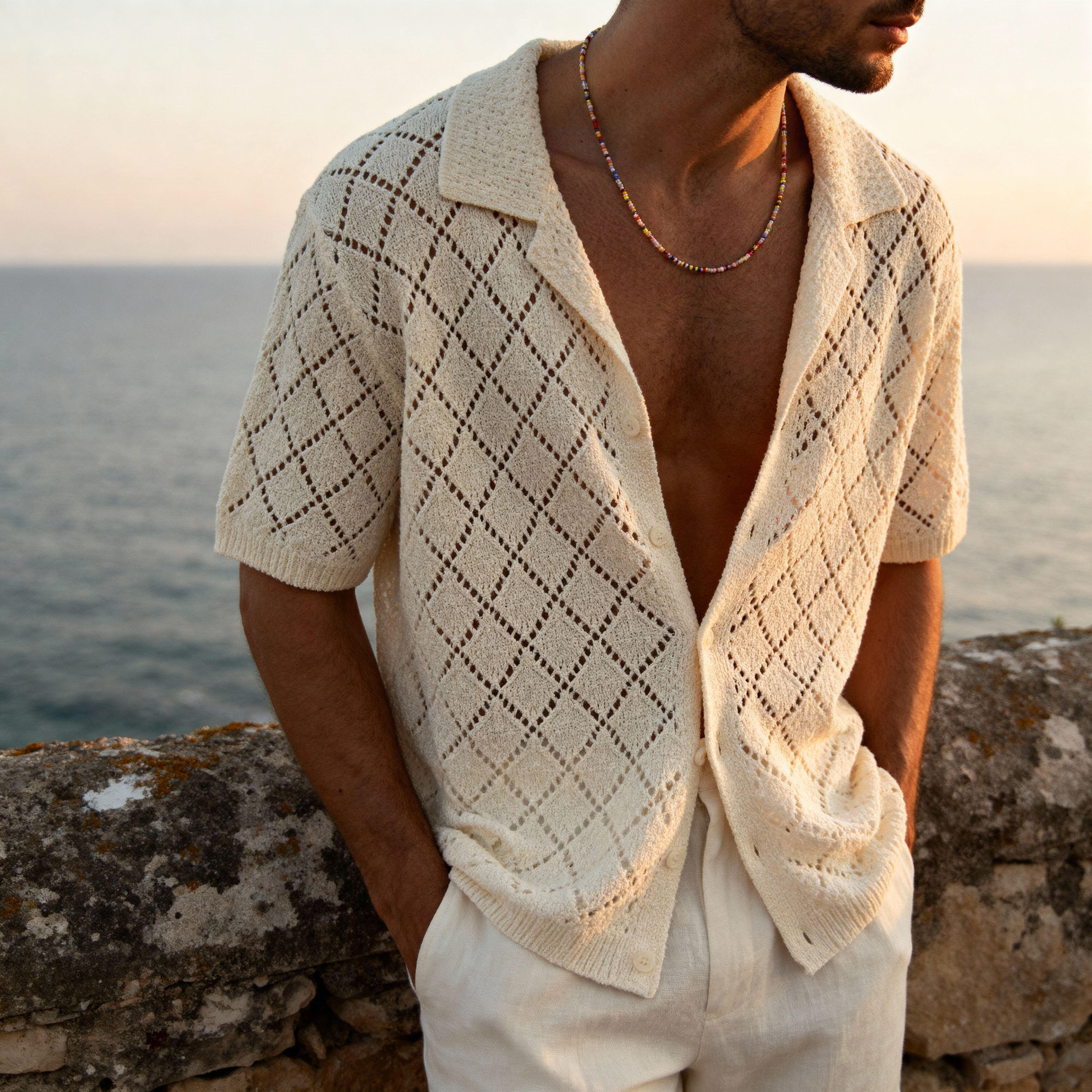 Amalfi | Barevný pískový náhrdelník ze skleněných korálků - 2