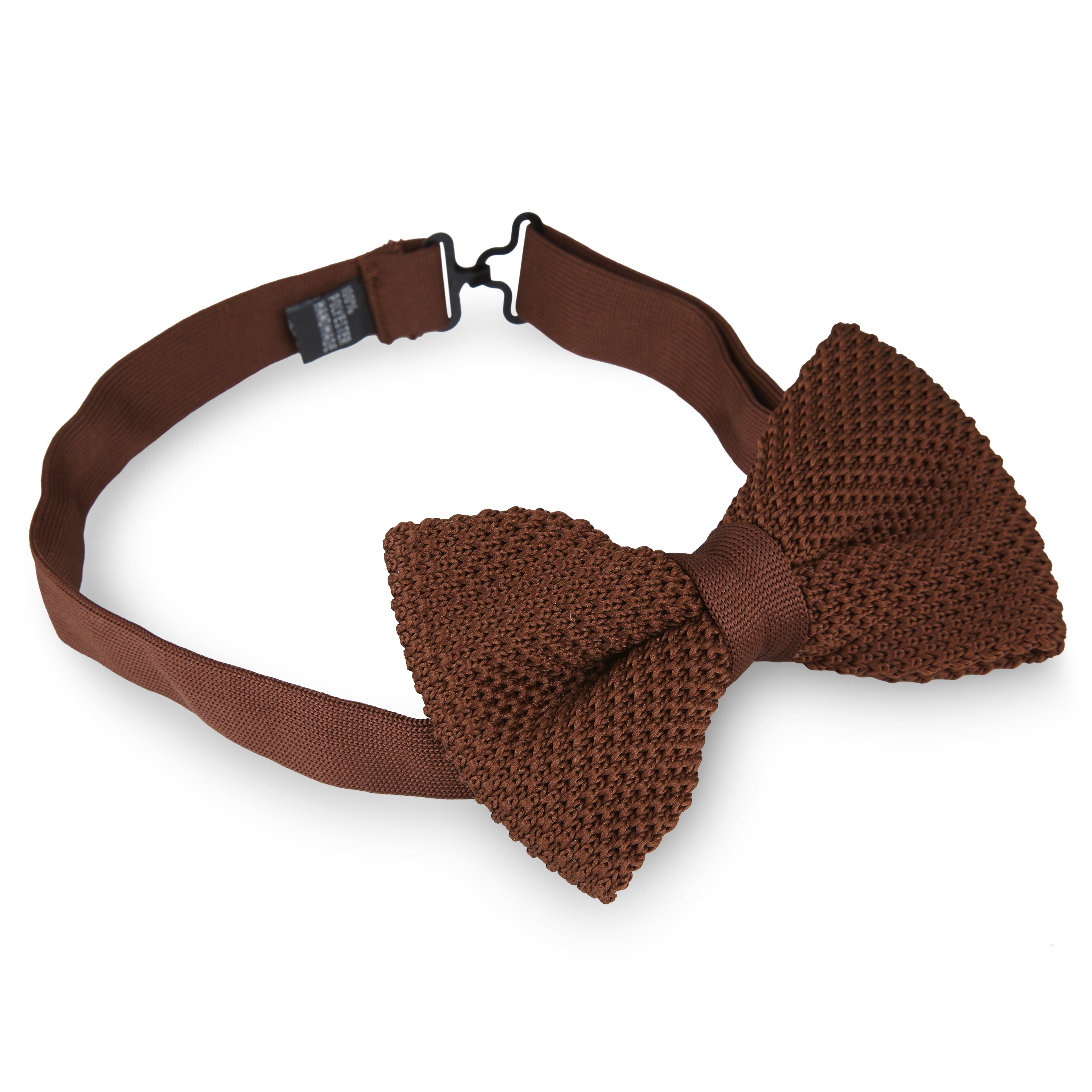 Chocolate Knitted Pre-Tied Bow Tie - 2