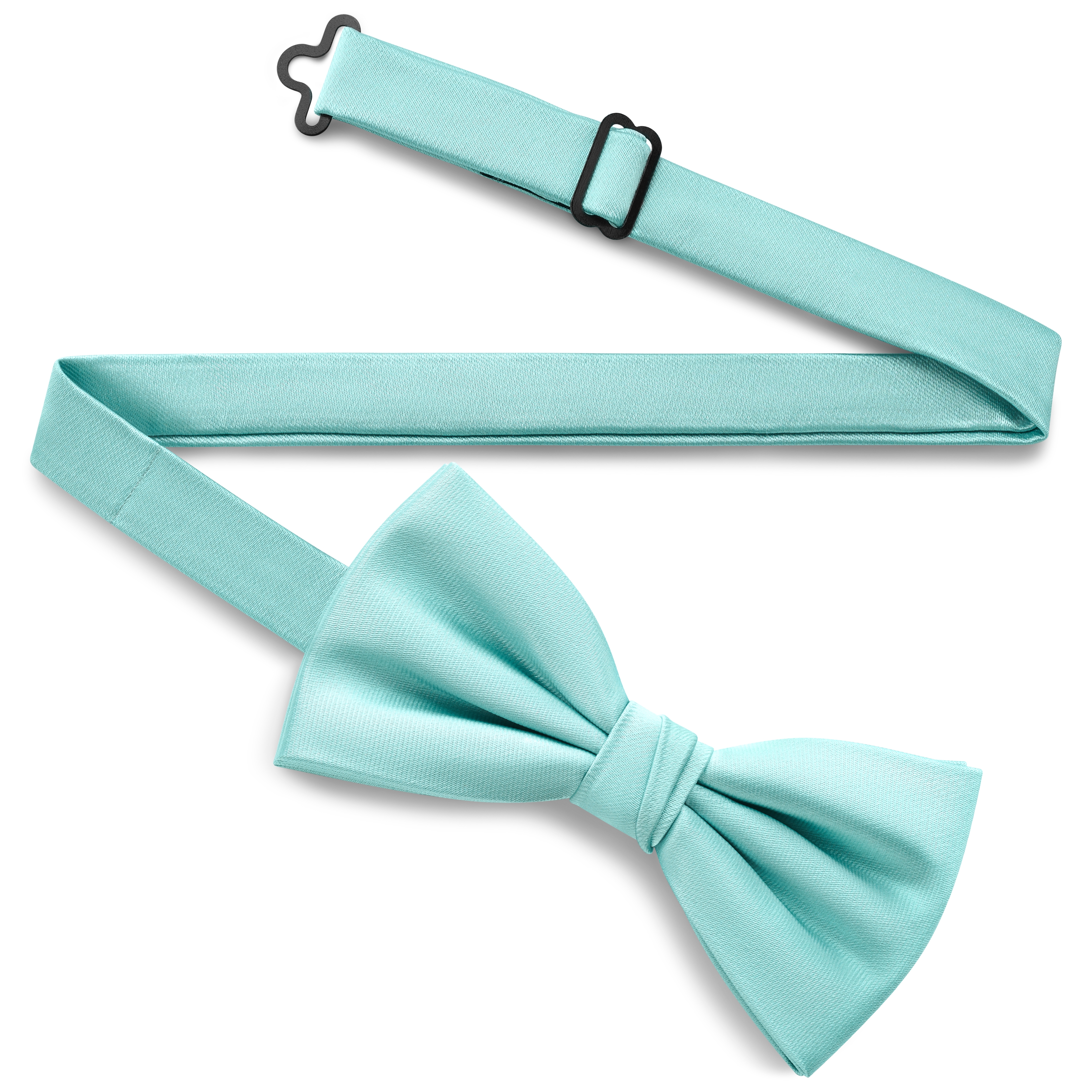 Babyblaue vorgebundene Satin Fliege - 2