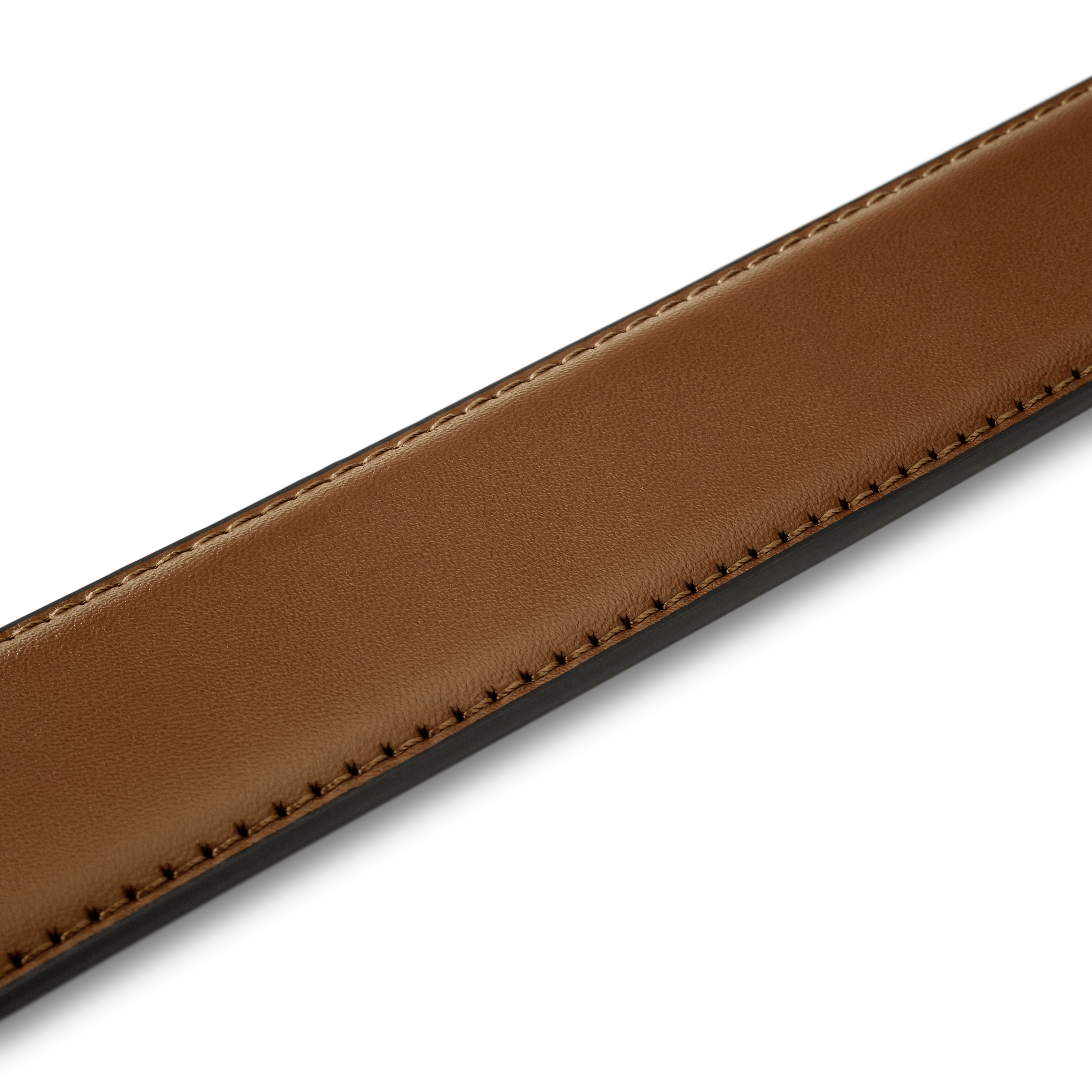 Light Brown Auto-lock Faux Leather Belt - 5