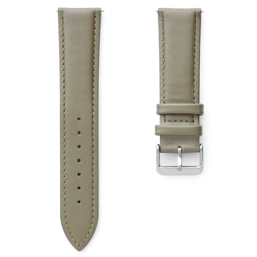 20 mm klasyczny skórzany pasek do zegarka w kolorze khaki z klamrą w kolorze srebrnym – szybki w wymianie 20 mm klasyczny skórzany pasek do zegarka w kolorze khaki z klamrą w kolorze srebrnym – szybki w wymianie