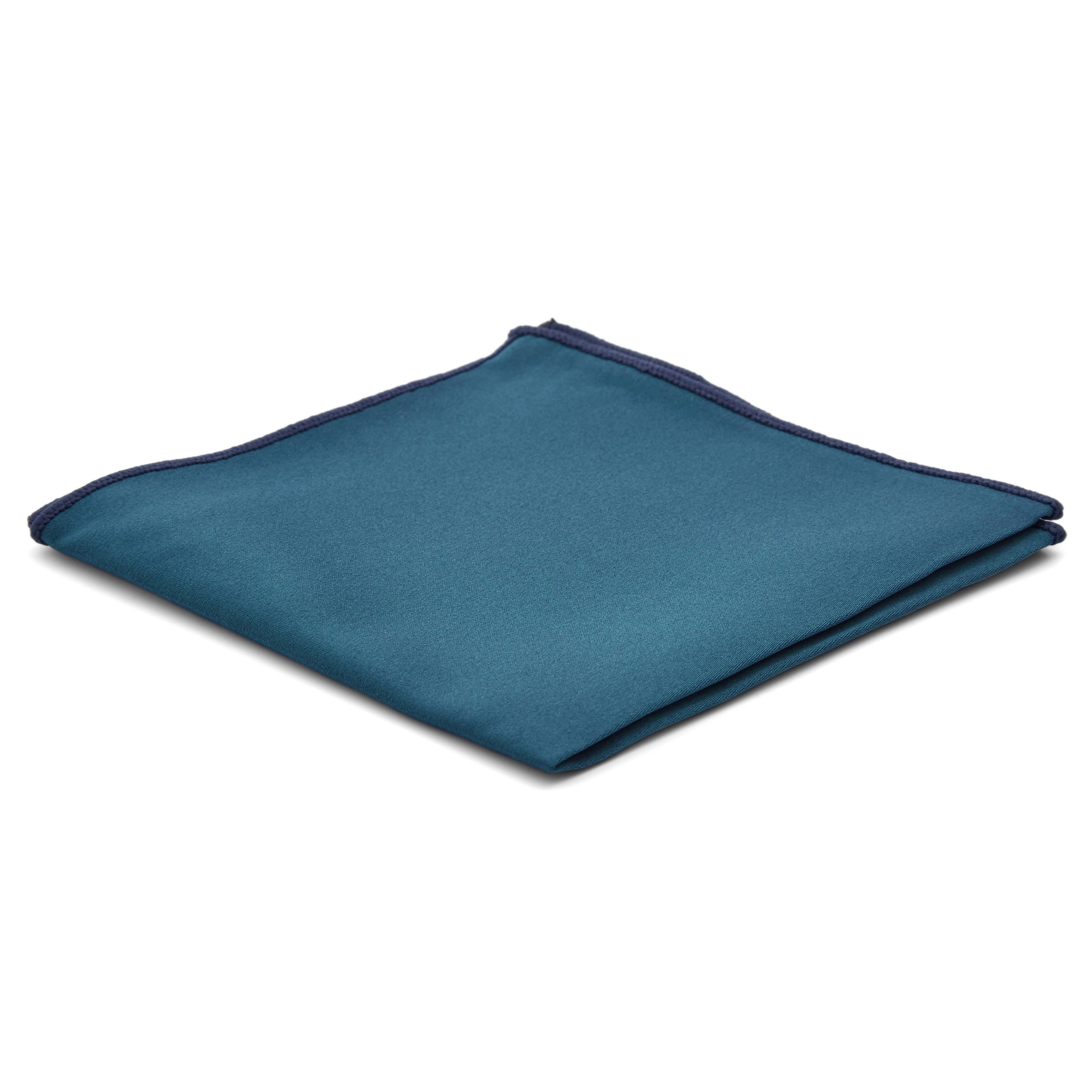 Petrolblaue Krawatte und Einstecktuch - 3