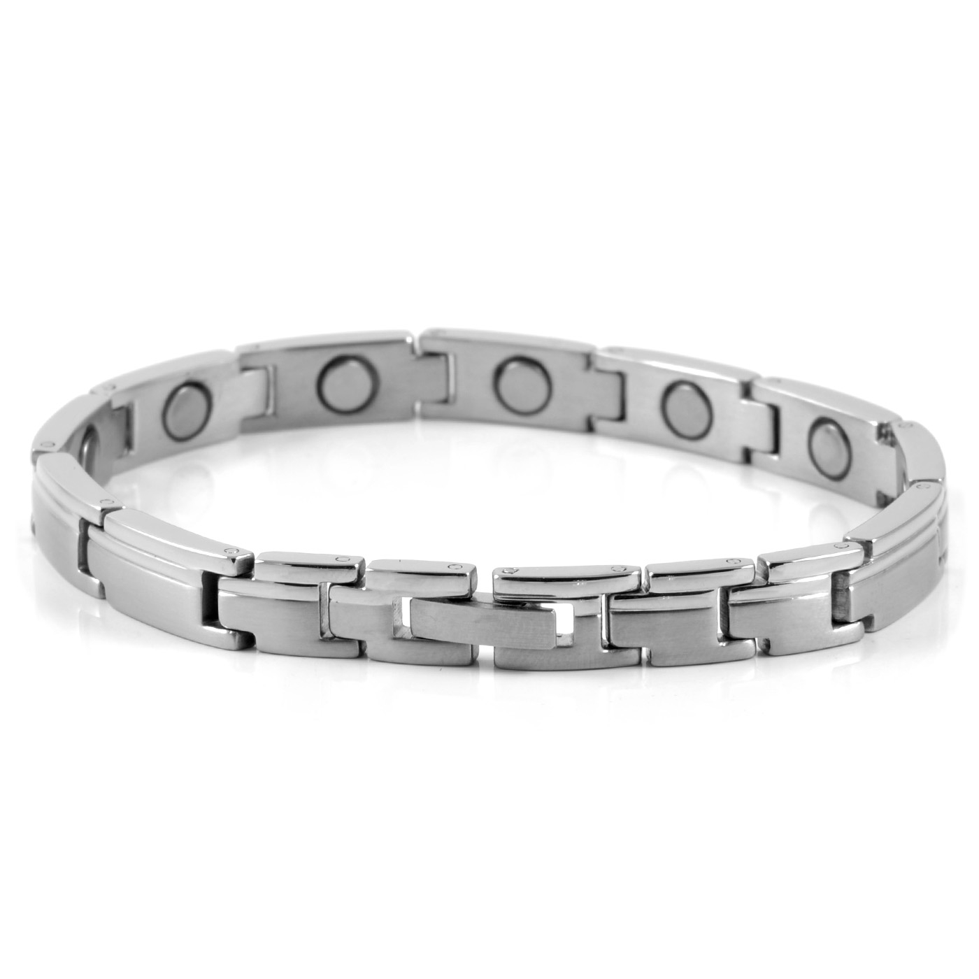 Stylish Two-split Magnet Steel Bracelet - 2
