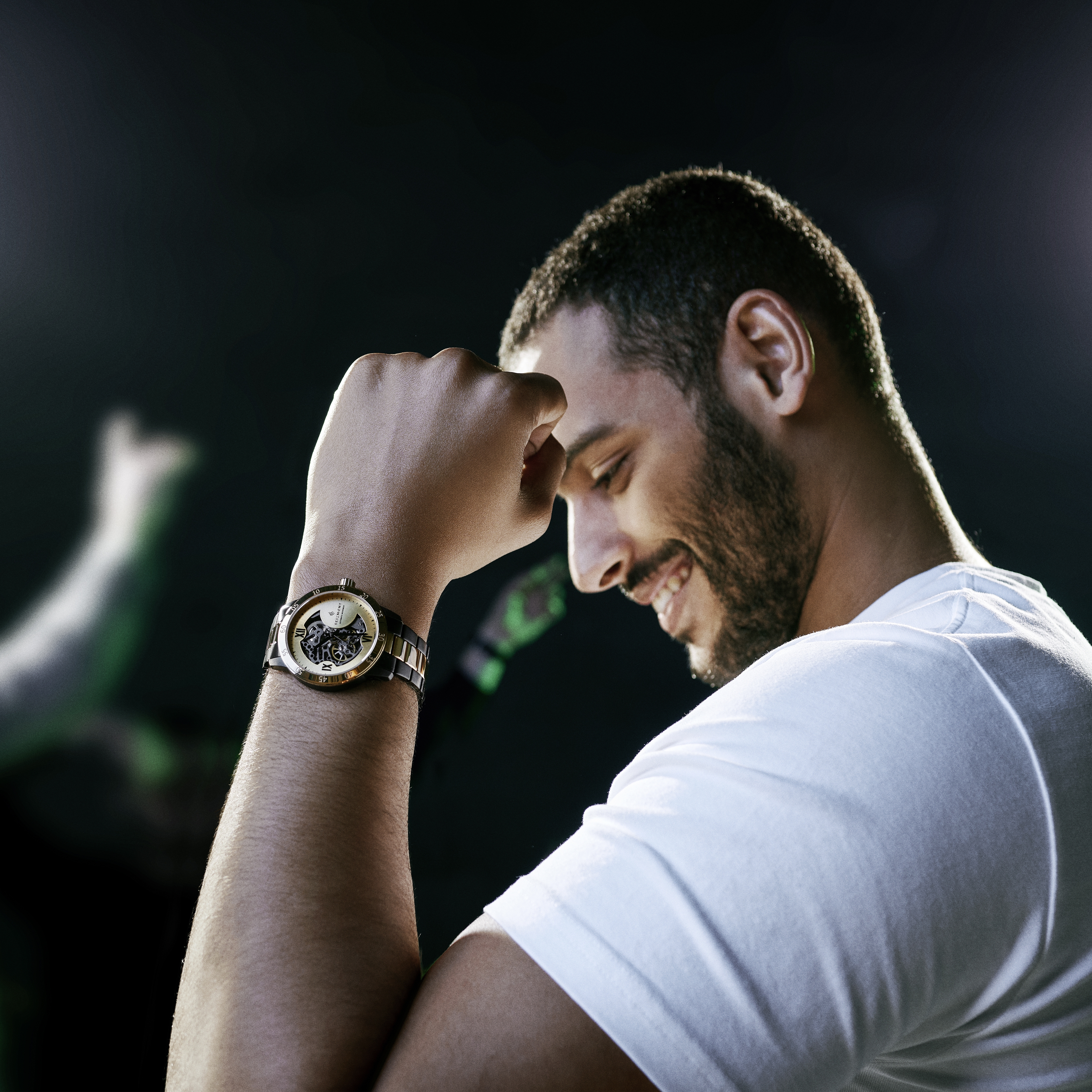 Dante II | Zwart & Goudkleurig Skelethorloge - 4