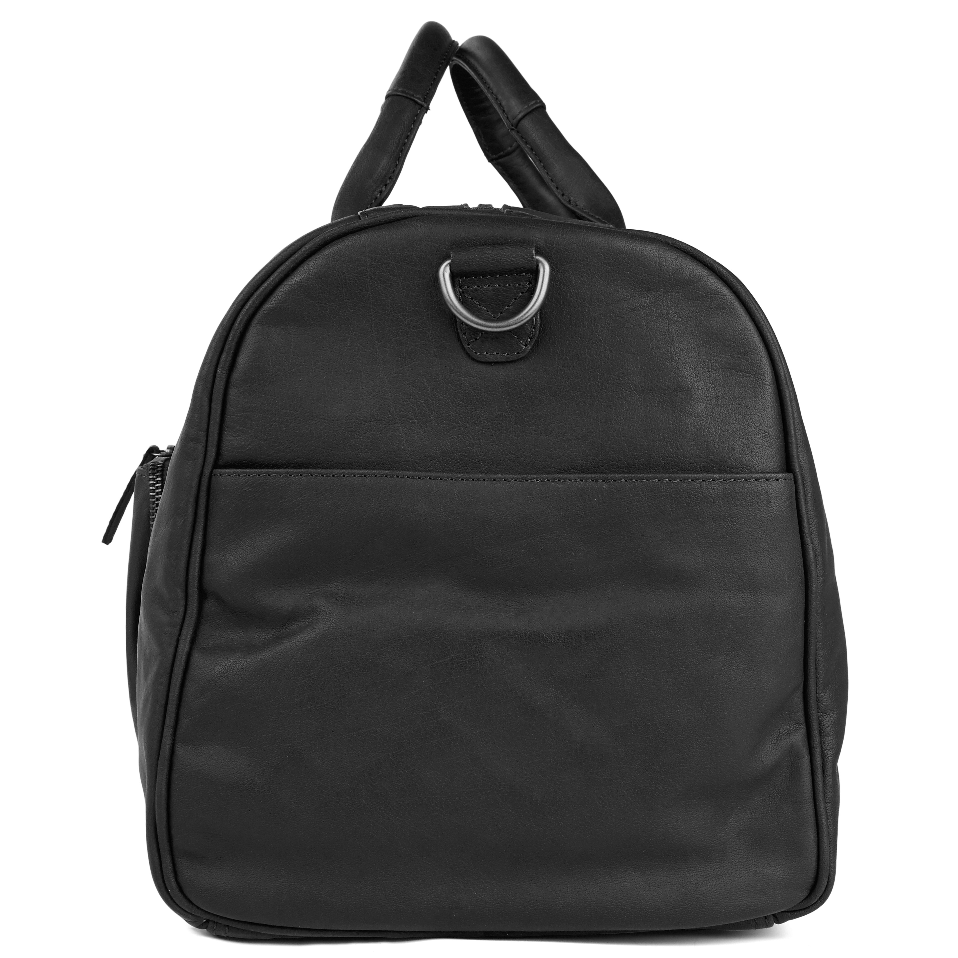 Oxford Classic Black Weekender Leather Bag - 3