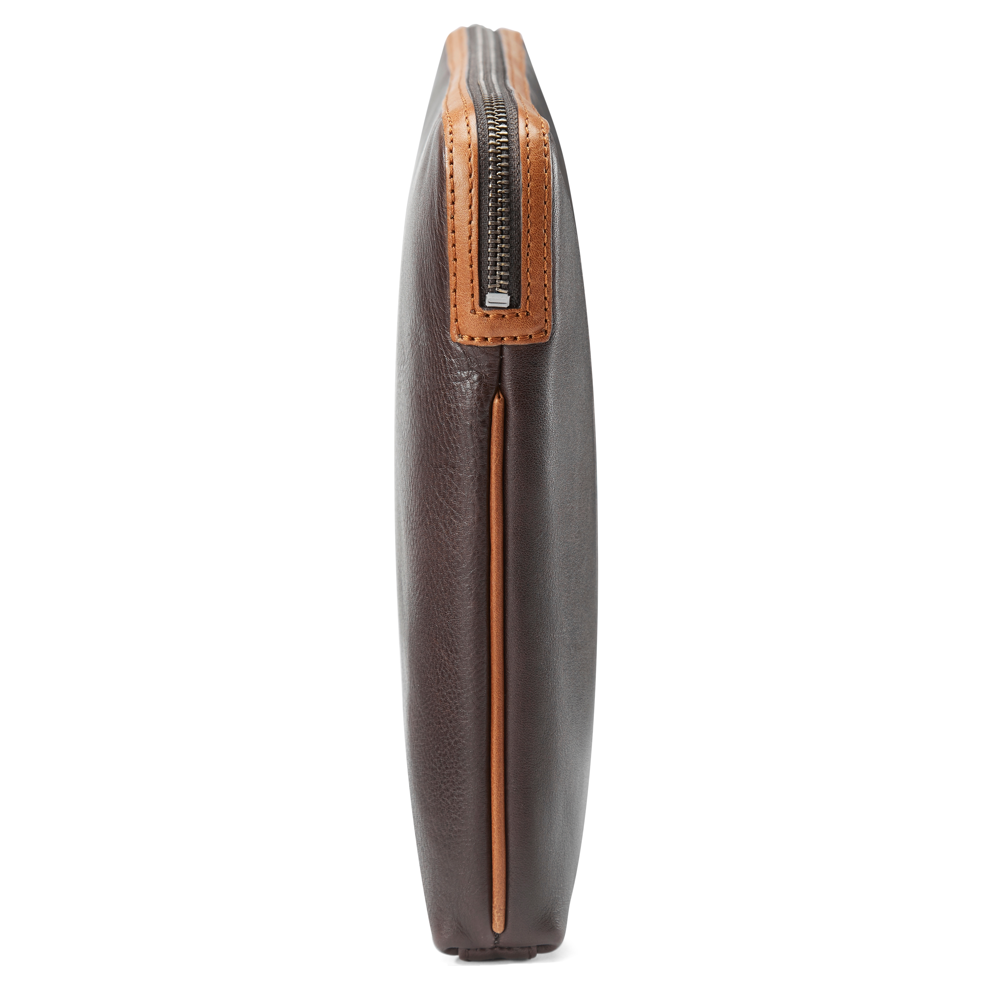 Lou Tummanruskea & Ruskea Nahkainen Kannettavan Tietokoneen Pussi - 5