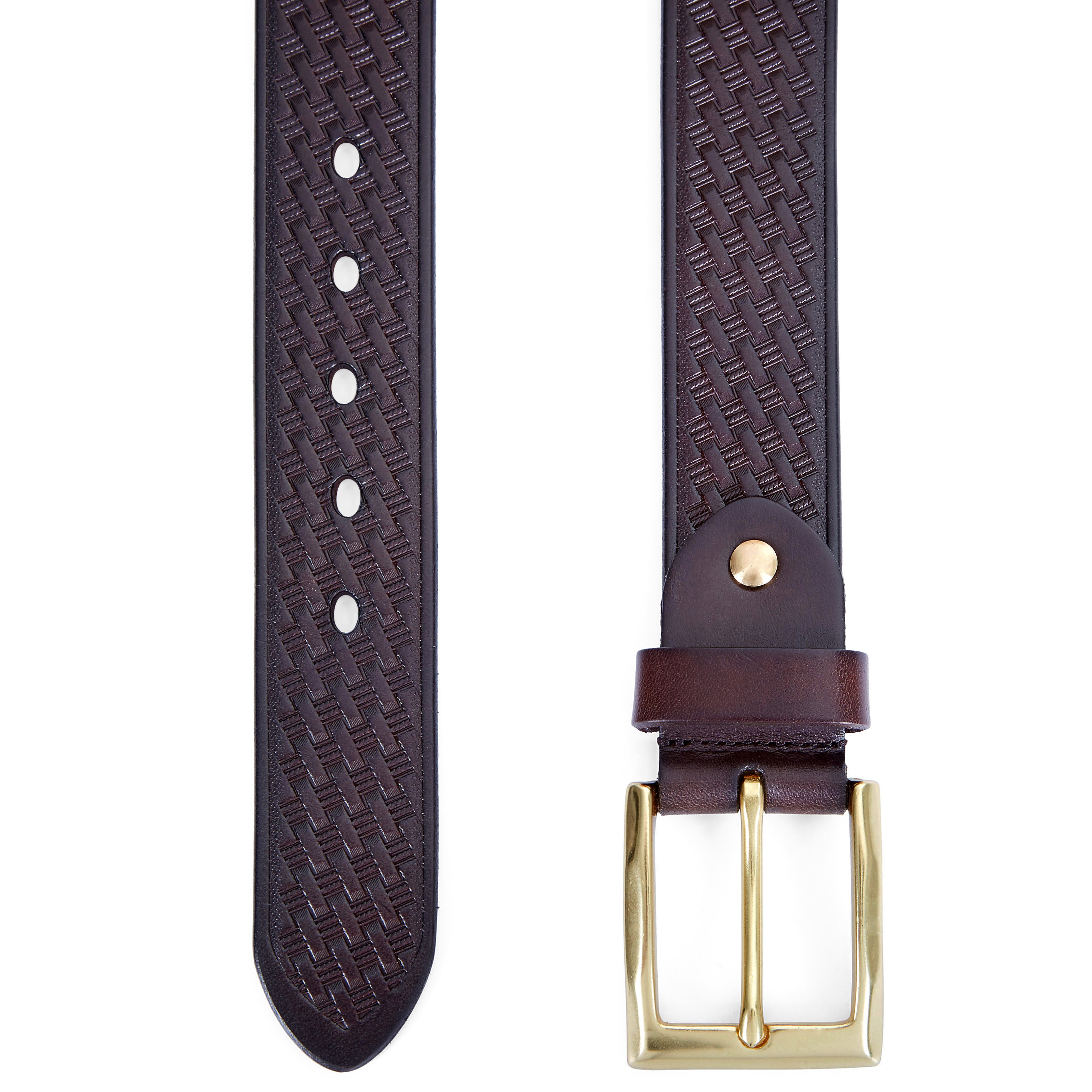 Rich Brown Woven Belt - 2