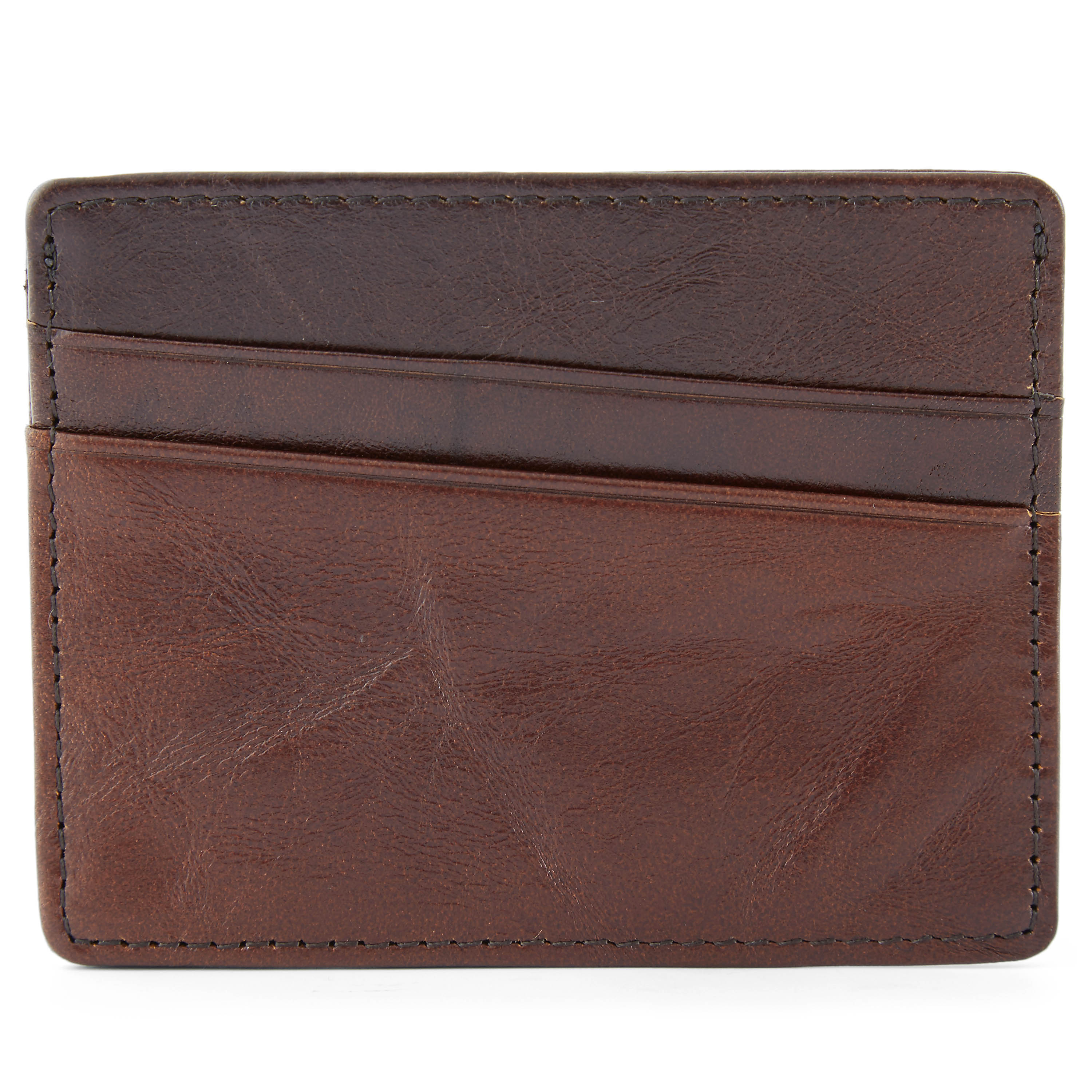 Flerfarget Brun Kortholder av Skinn - 1