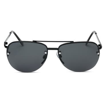 Ambit Black Aviator Sunglasses