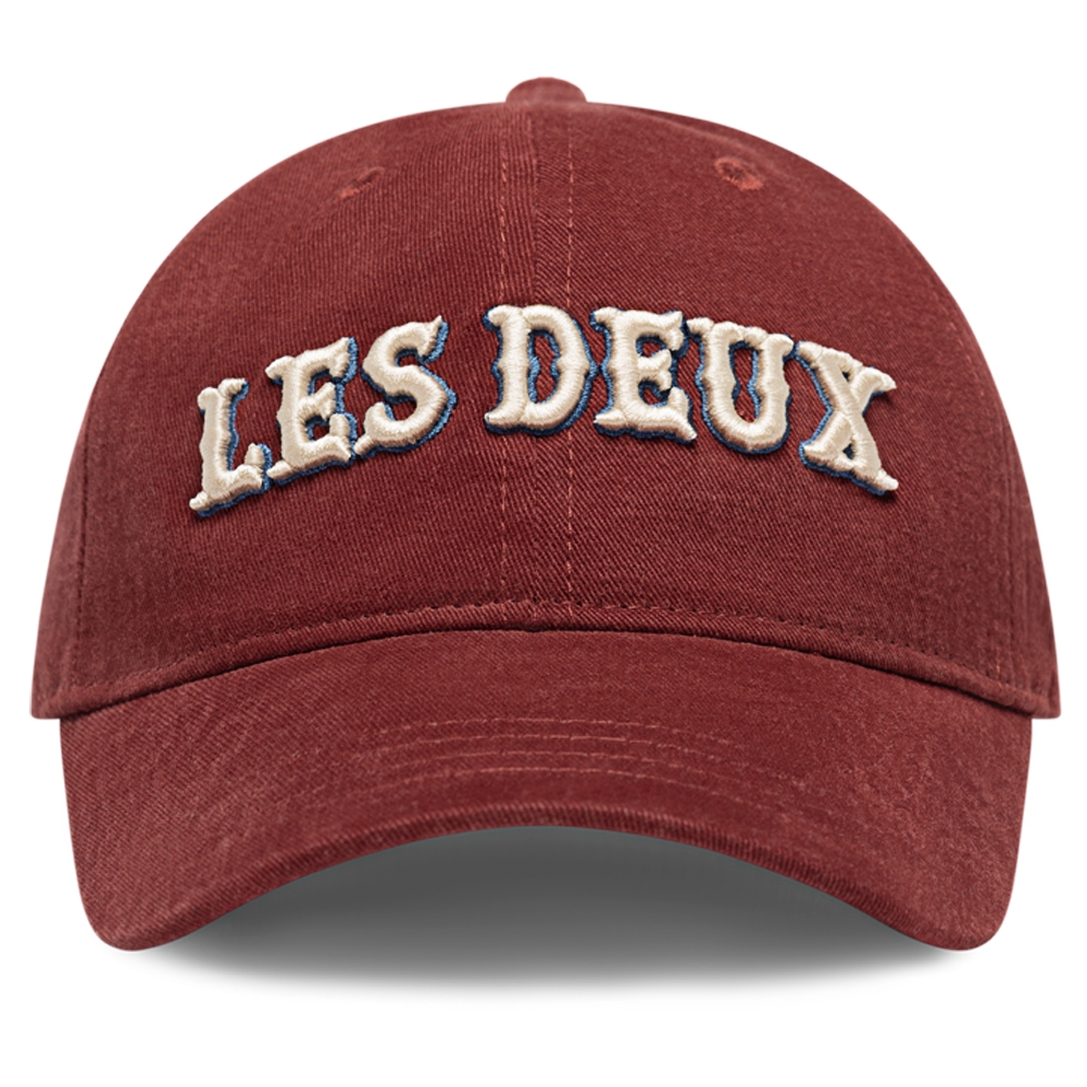Les Deux | Fired Brick Red Logo Dad Cap