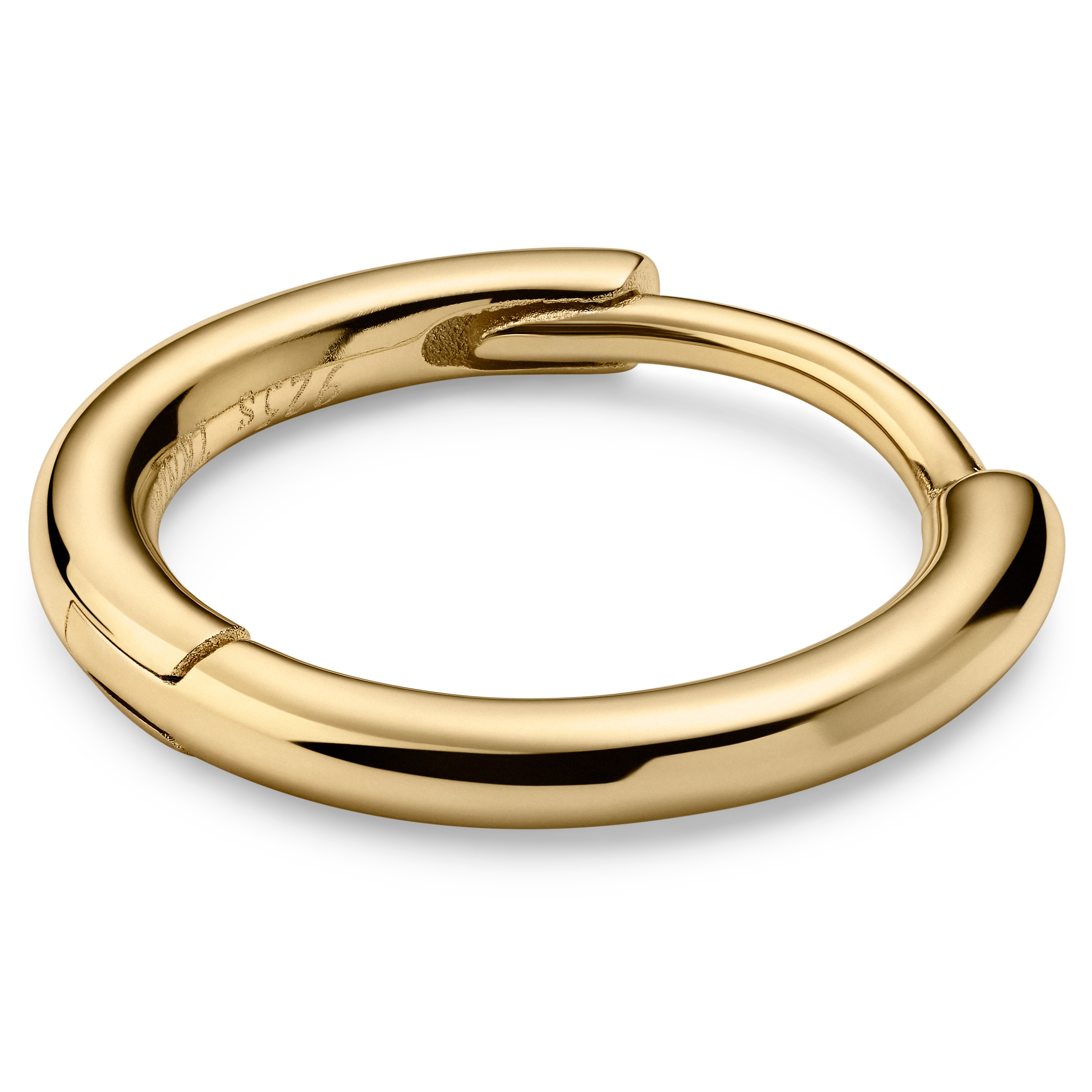 Argentia | 14K Gold-Plated 925 Sterling Silver Round Hoop Earring