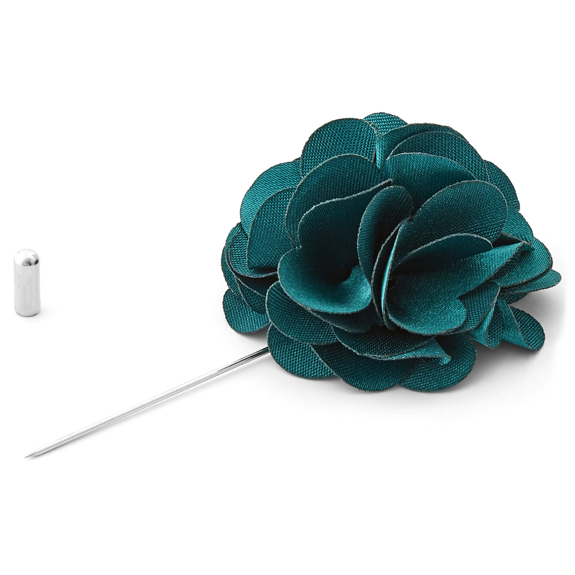 Emerald Green Luxurious Flower Lapel Pin - 2