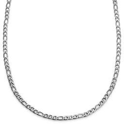Argentia | 925s | 6 mm Rhodium-Plated Sterling Silver Figaro Chain Necklace