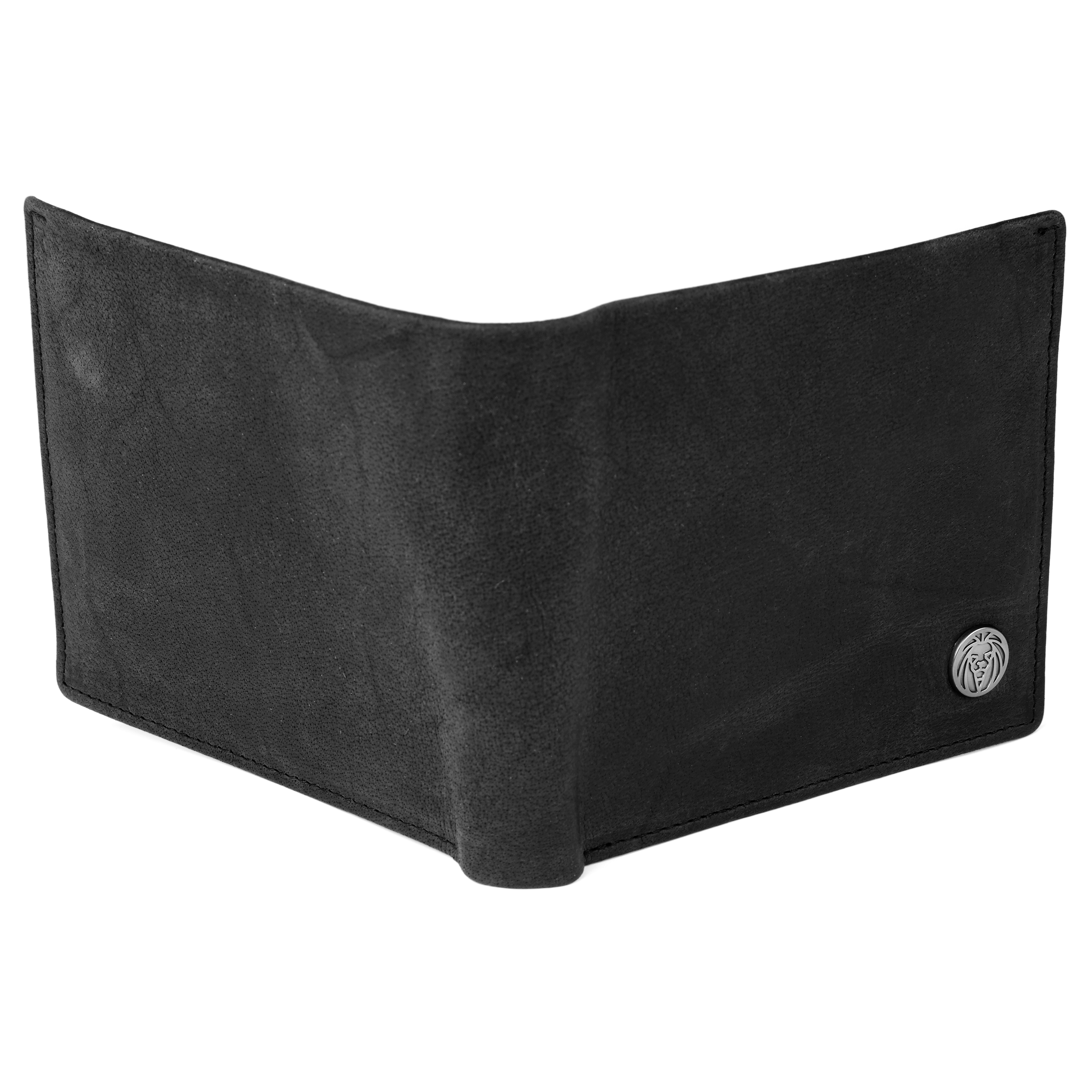 Oxford Klassisk Svart og Lysebrun Skinnlommebok - 3