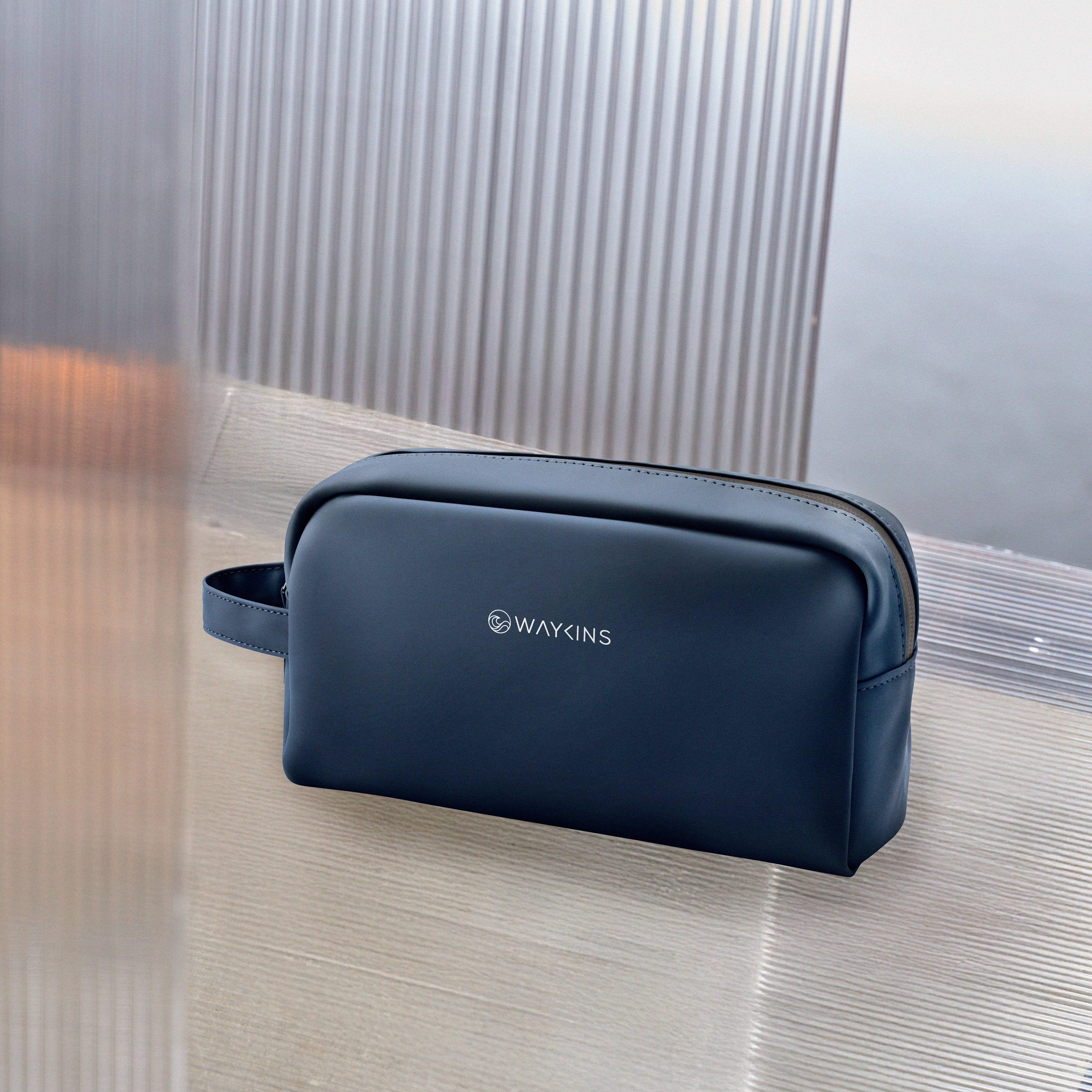 Horizon | Neceser de PU resistente al agua azul marino - 2