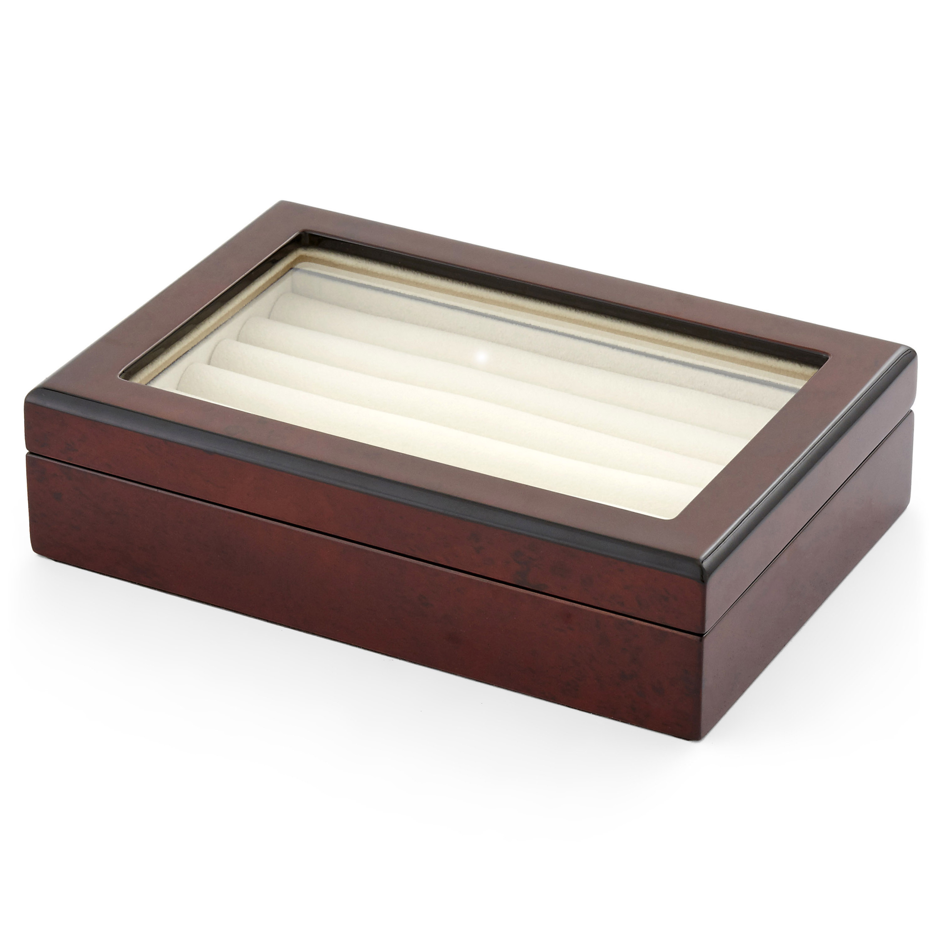 Elegant Mansjettknappetui av Mørk Furu - 1