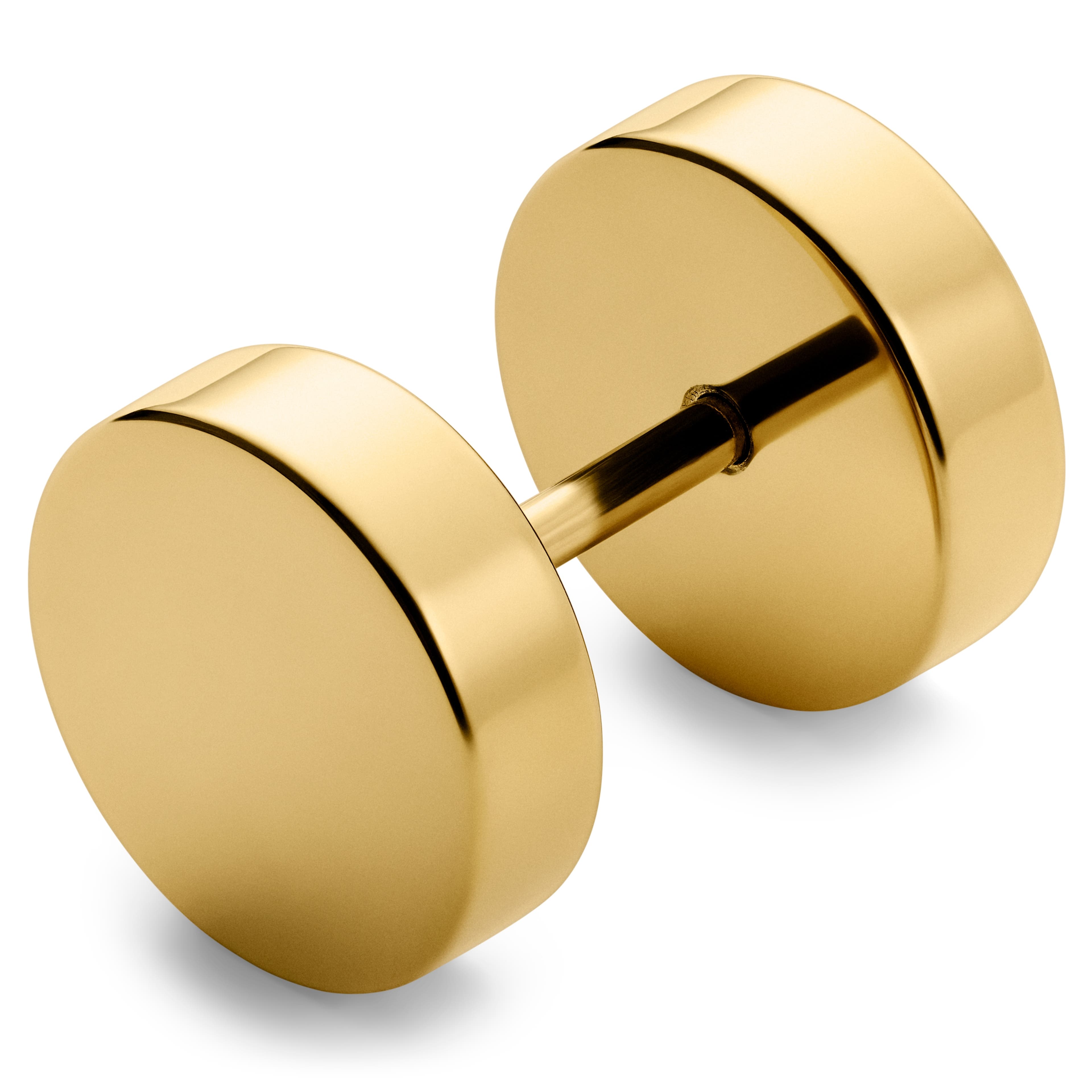 10 mm Gold-Tone Stud Earring