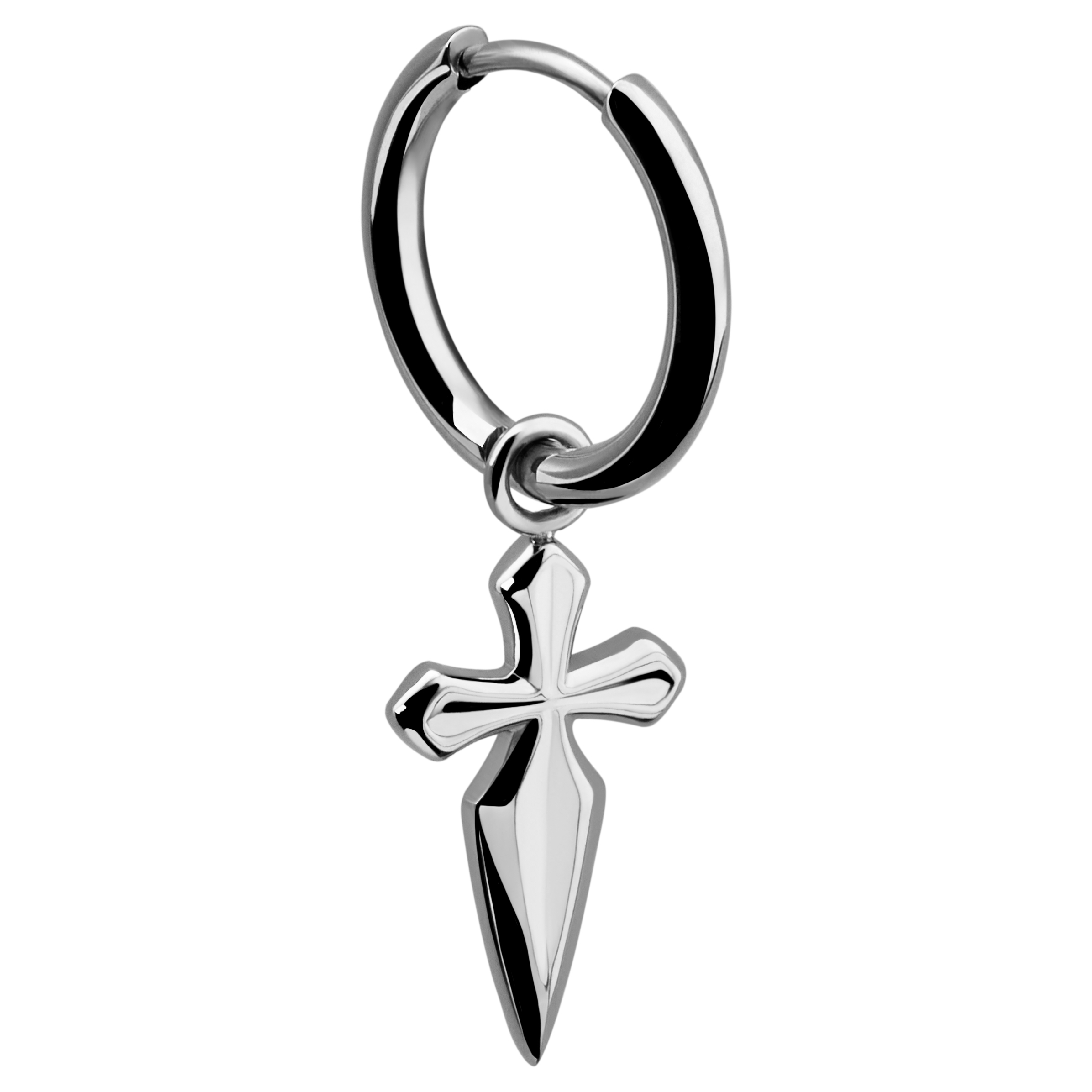 Hopeanvärinen Vasilios-rengaskorvakoru Pyhän Jaakobin ristillä - 3