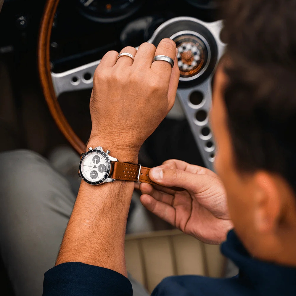 1960 Състезателен хронограф | Хирургическа стомана, бежово и черно - 3