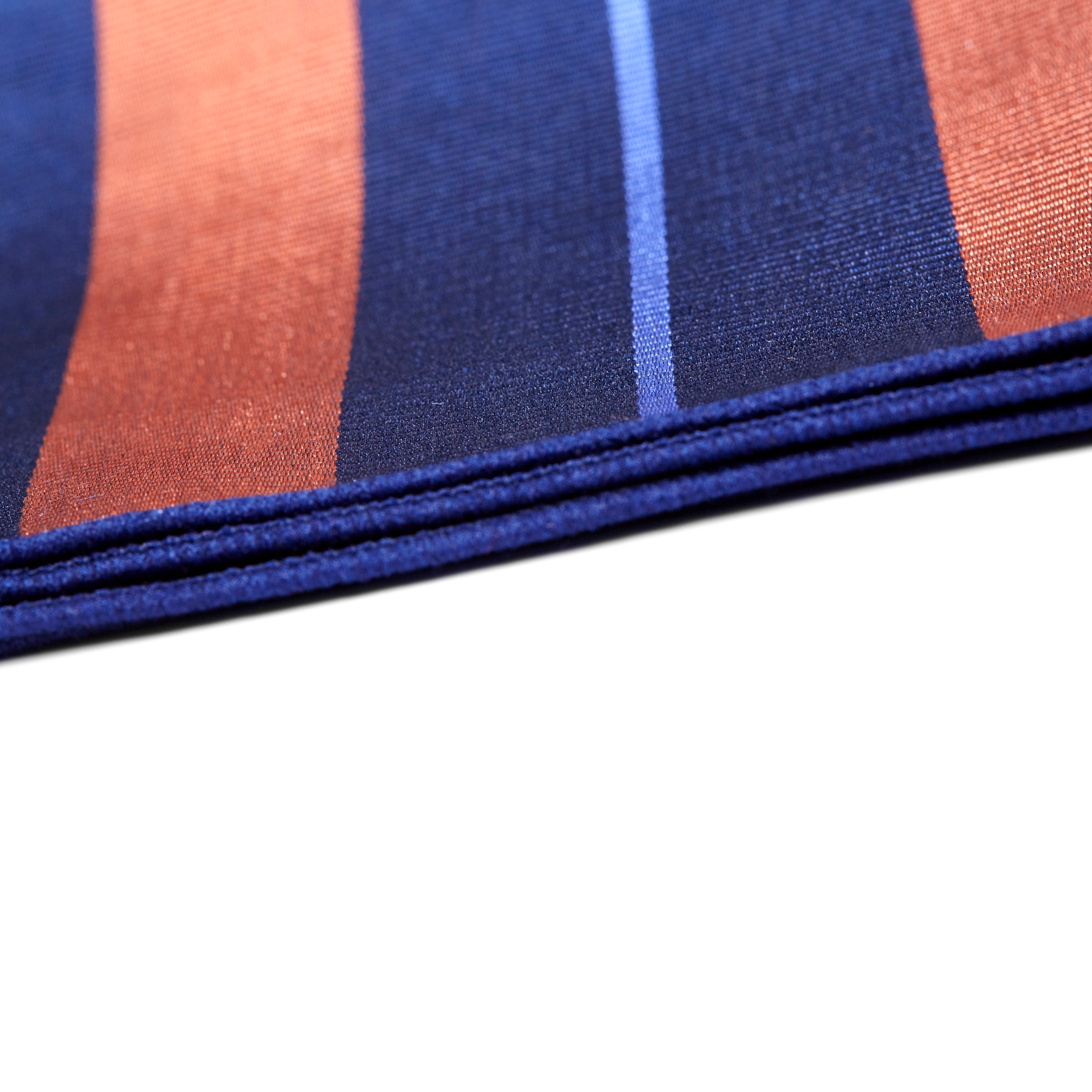 Τετράγωνο Μαντήλι Τσέπης Μεταξωτό Πουά Orange-Pastel Blue-Navy - 2